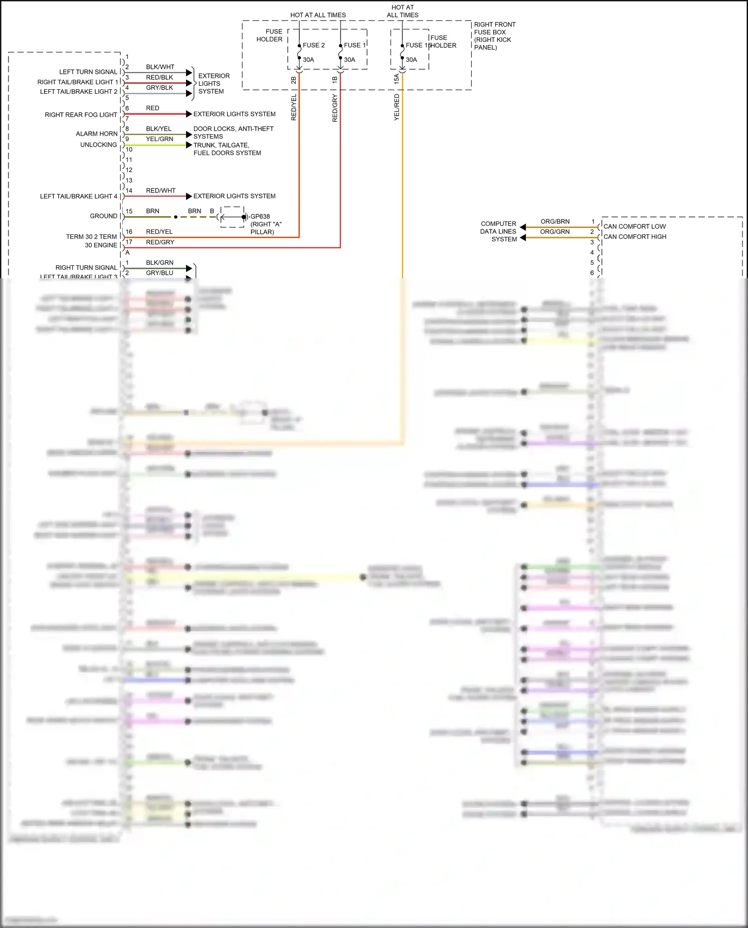 Wiring diagram computer data lines system for Porsche 911 GT3 992 (2020-2024) (52 of 82)