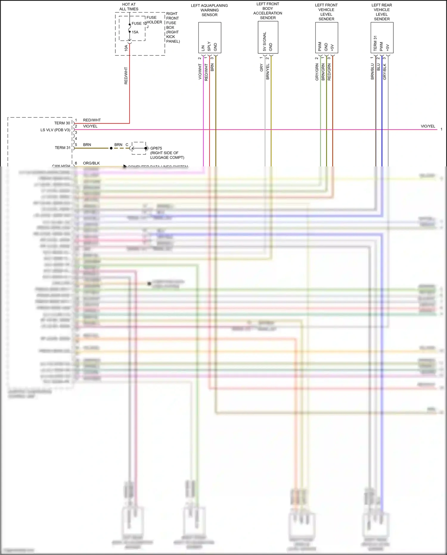 Wiring diagram computer data lines system for Porsche 911 GT3 992 (2020-2024) (12 of 82)