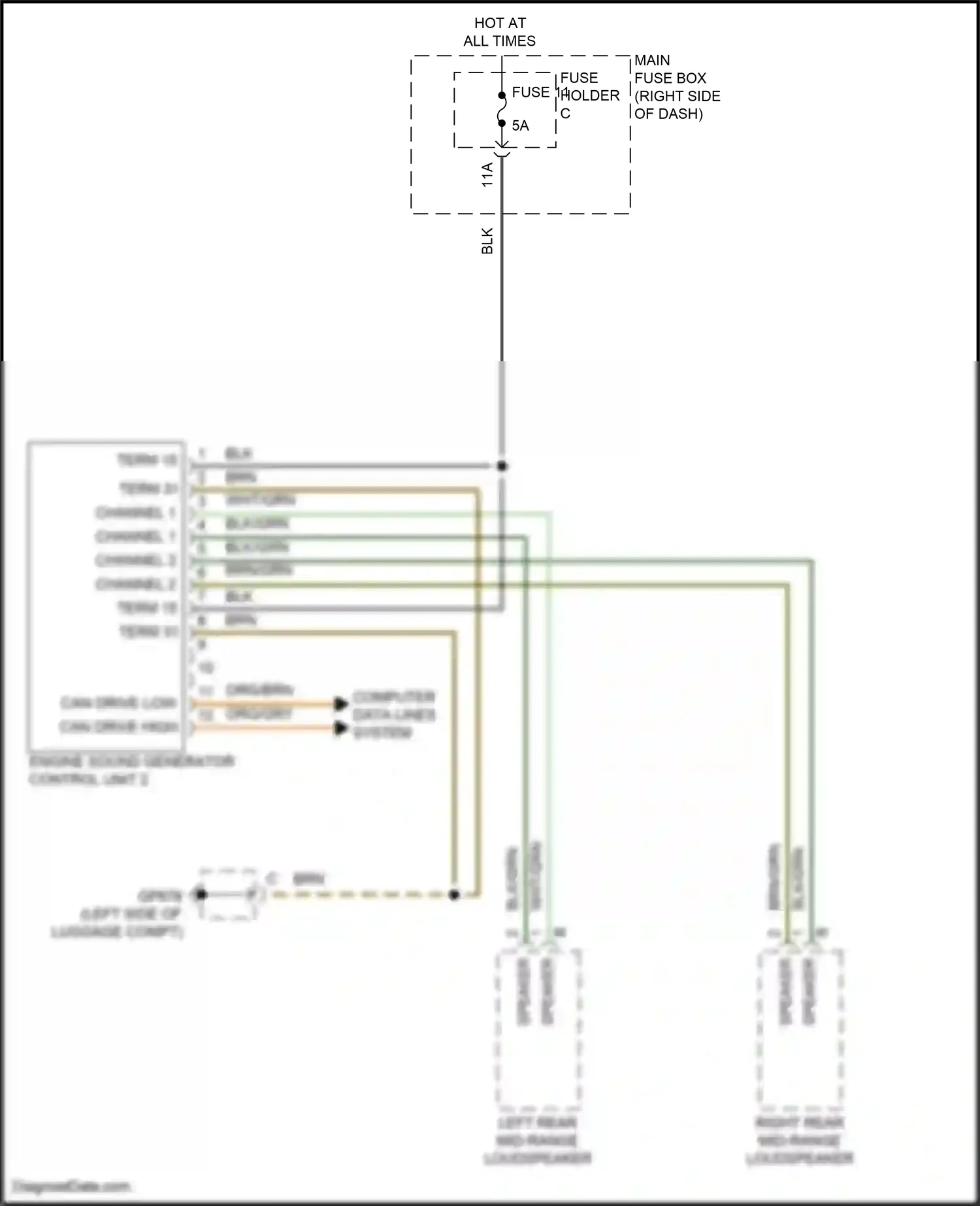 Wiring diagram computer data lines system for Porsche 911 GT3 992 (2020-2024) (40 of 82)