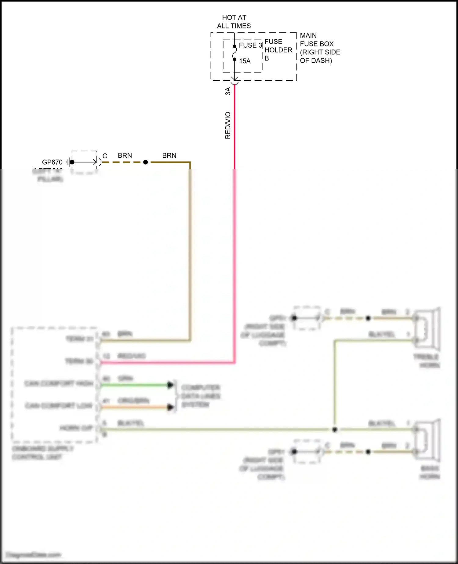 Wiring diagram computer data lines system for Porsche 911 GT3 992 (2020-2024) (25 of 82)