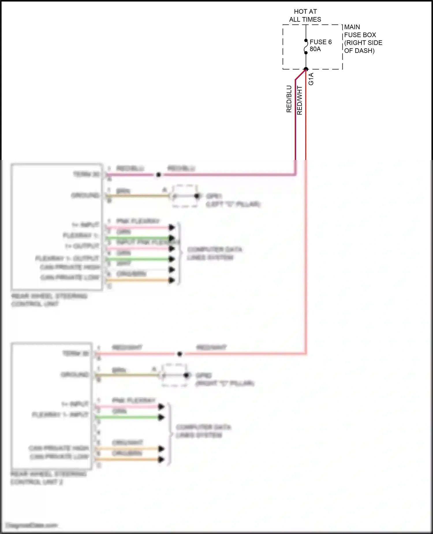 Wiring diagram computer data lines system for Porsche 911 GT3 992 (2020-2024) (20 of 82)