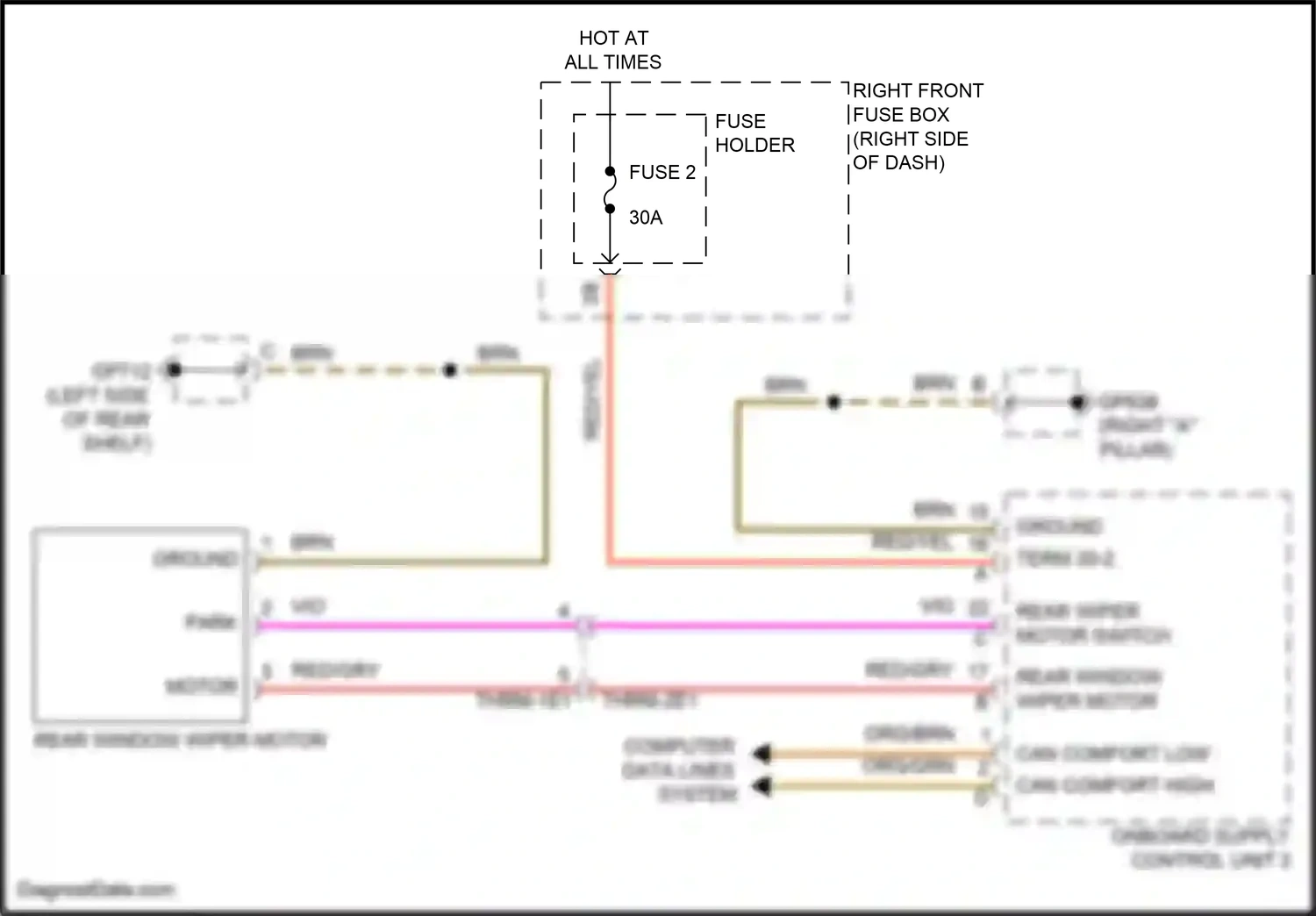 Wiring diagram computer data lines system for Porsche 911 GT3 992 (2020-2024) (39 of 82)