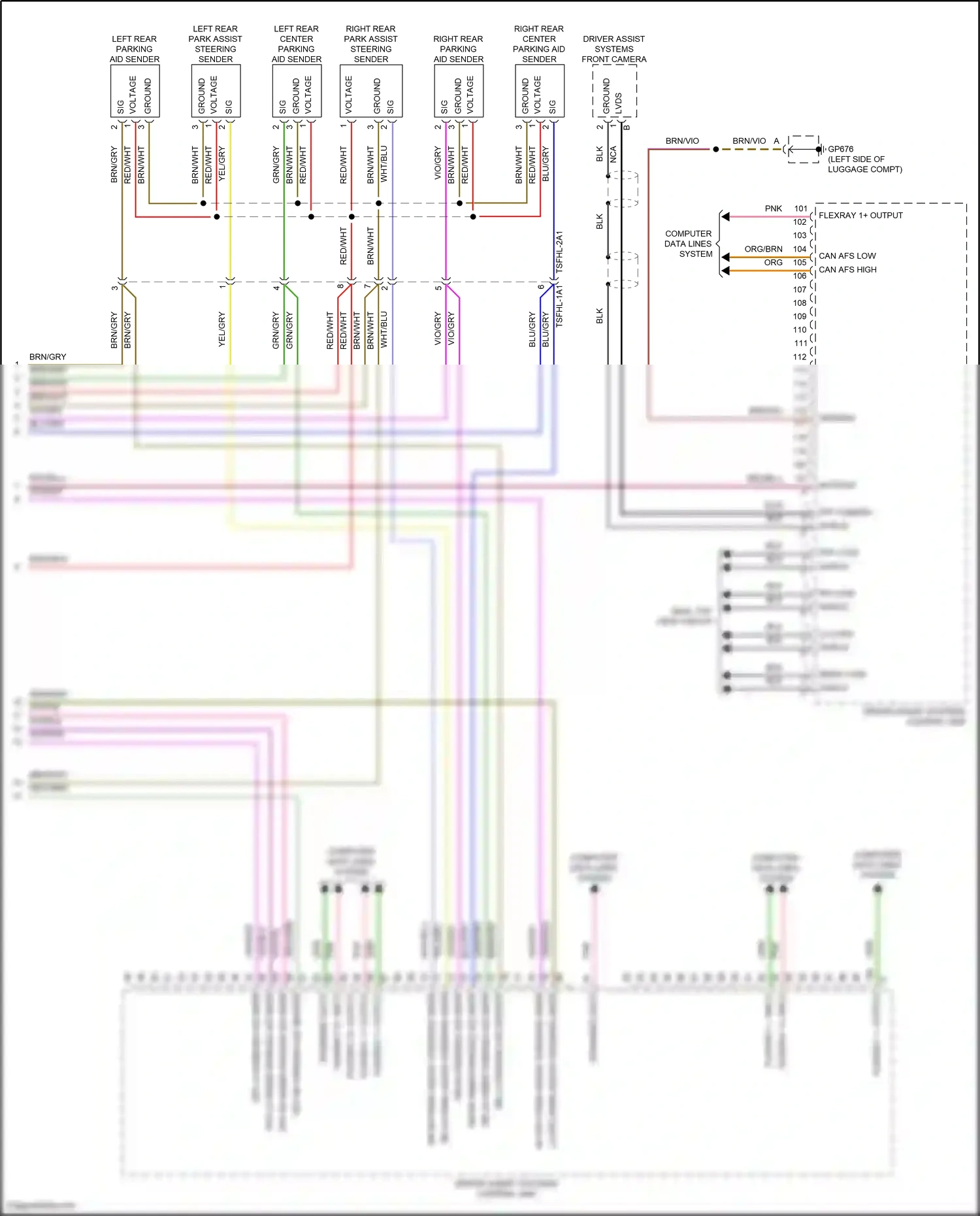 Wiring diagram computer data lines system for Porsche 911 GT3 992 (2020-2024) (18 of 82)