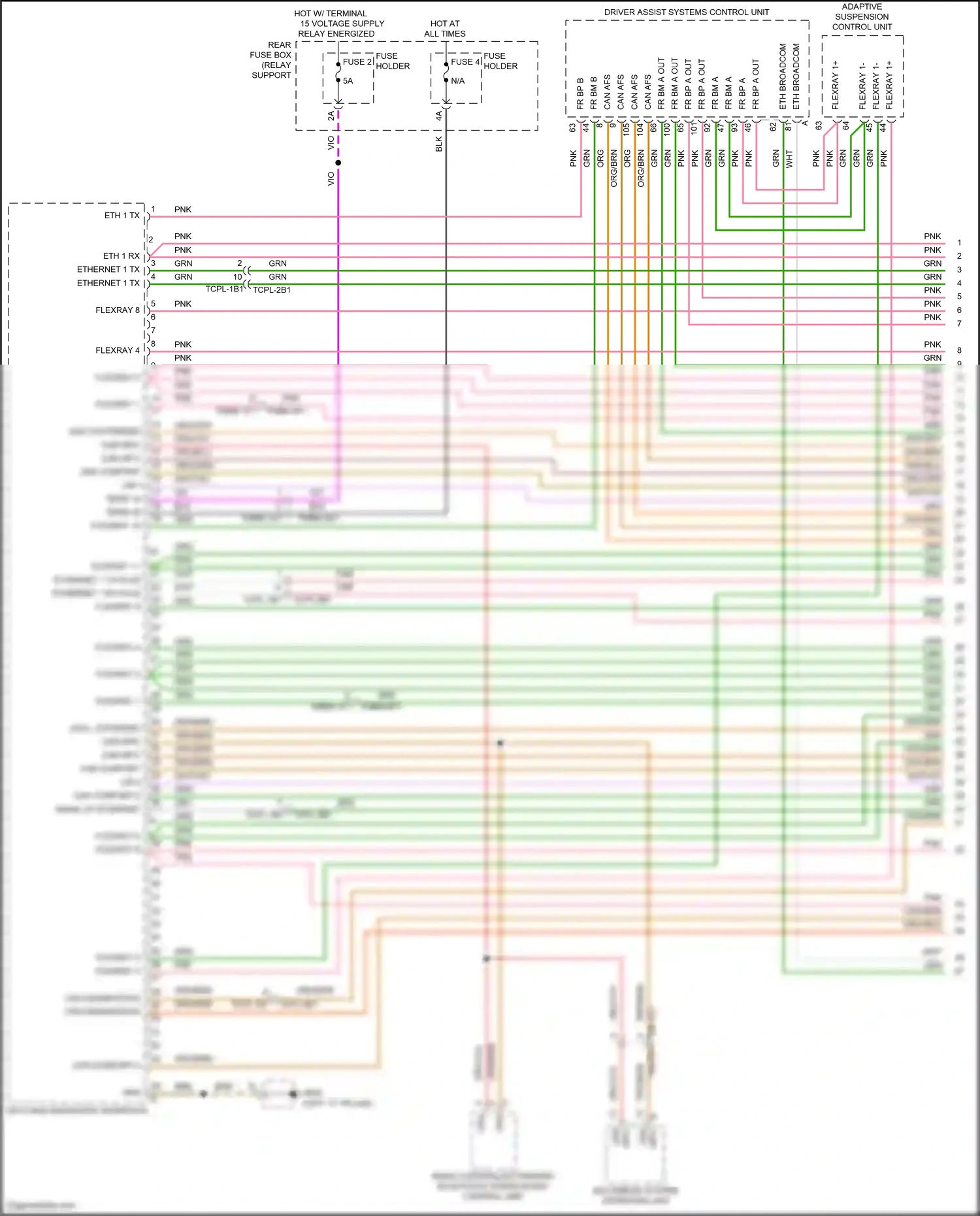 Wiring diagram data bus diagnostic interface for Porsche 911 GT3 992 (2020-2024) (2 of 6)