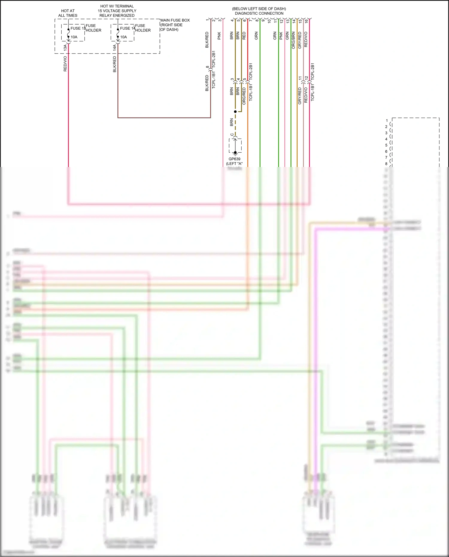 Wiring diagram electronic stabilization program control unit for Porsche 911 GT3 992 (2020-2024) (2 of 8)