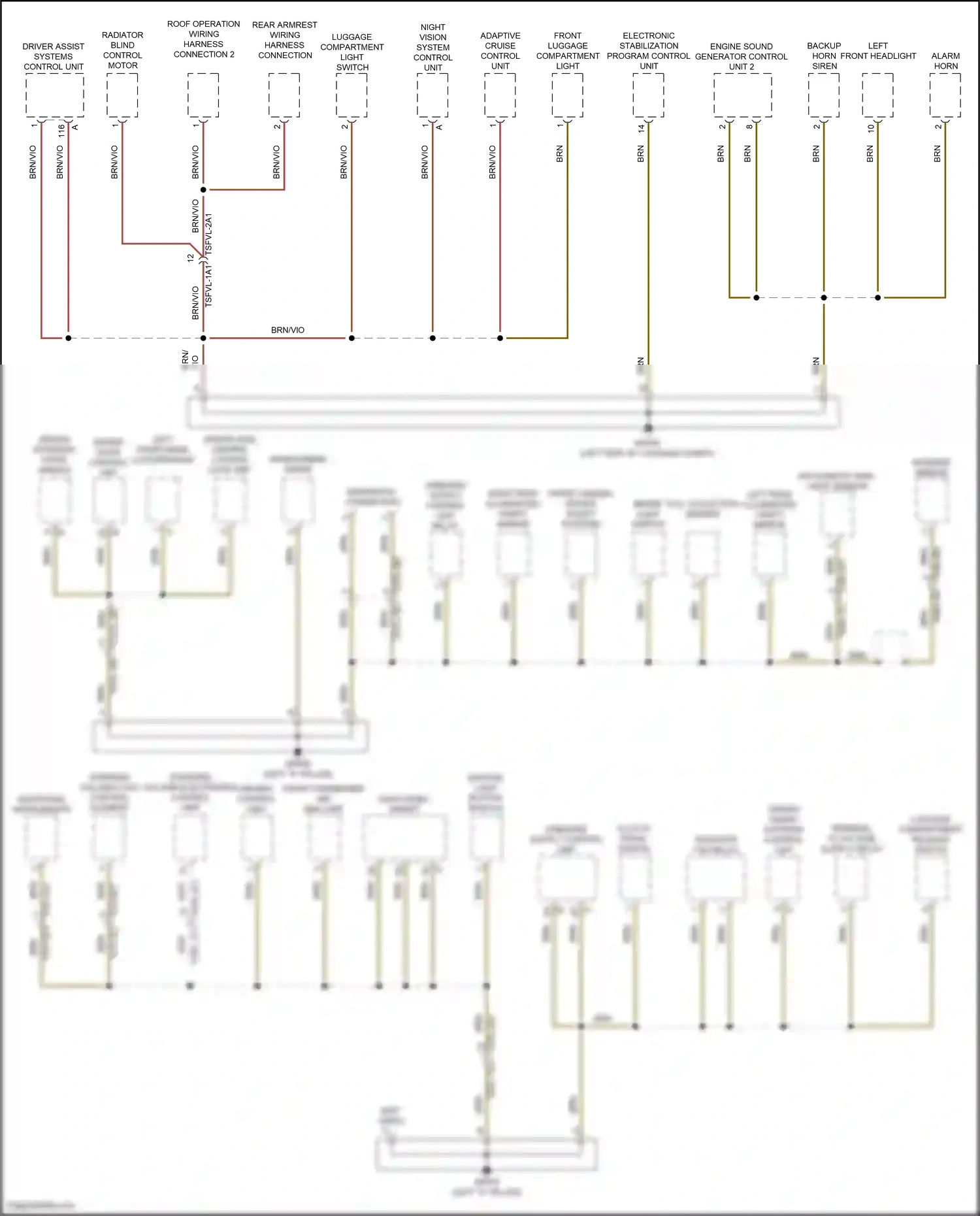 Wiring diagram electronic stabilization program control unit for Porsche 911 GT3 992 (2020-2024) (5 of 8)