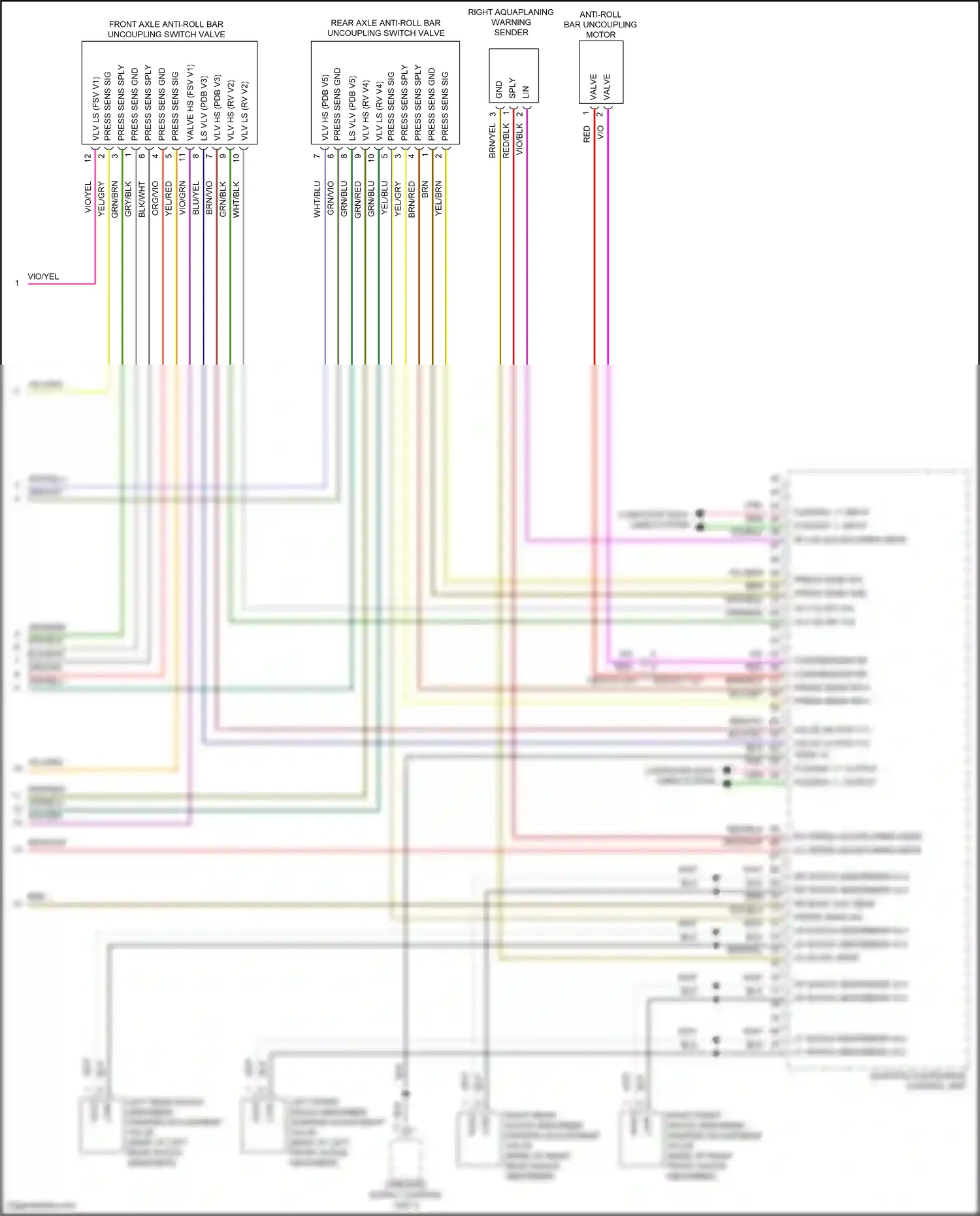 Wiring diagram flexray 1- input for Porsche 911 GT3 992 (2020-2024) (2 of 6)