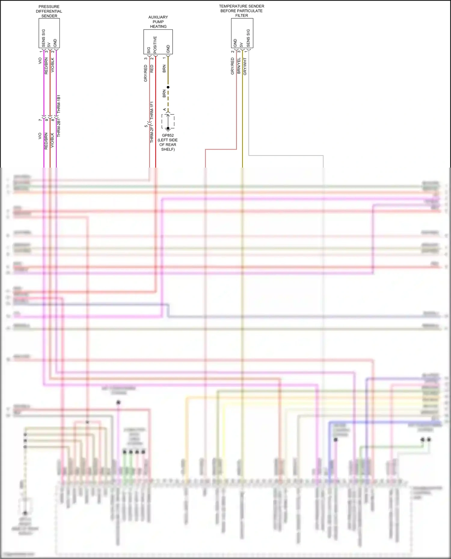 Wiring diagram flexray input 1+ for Porsche 911 GT3 992 (2020-2024) (2 of 2)