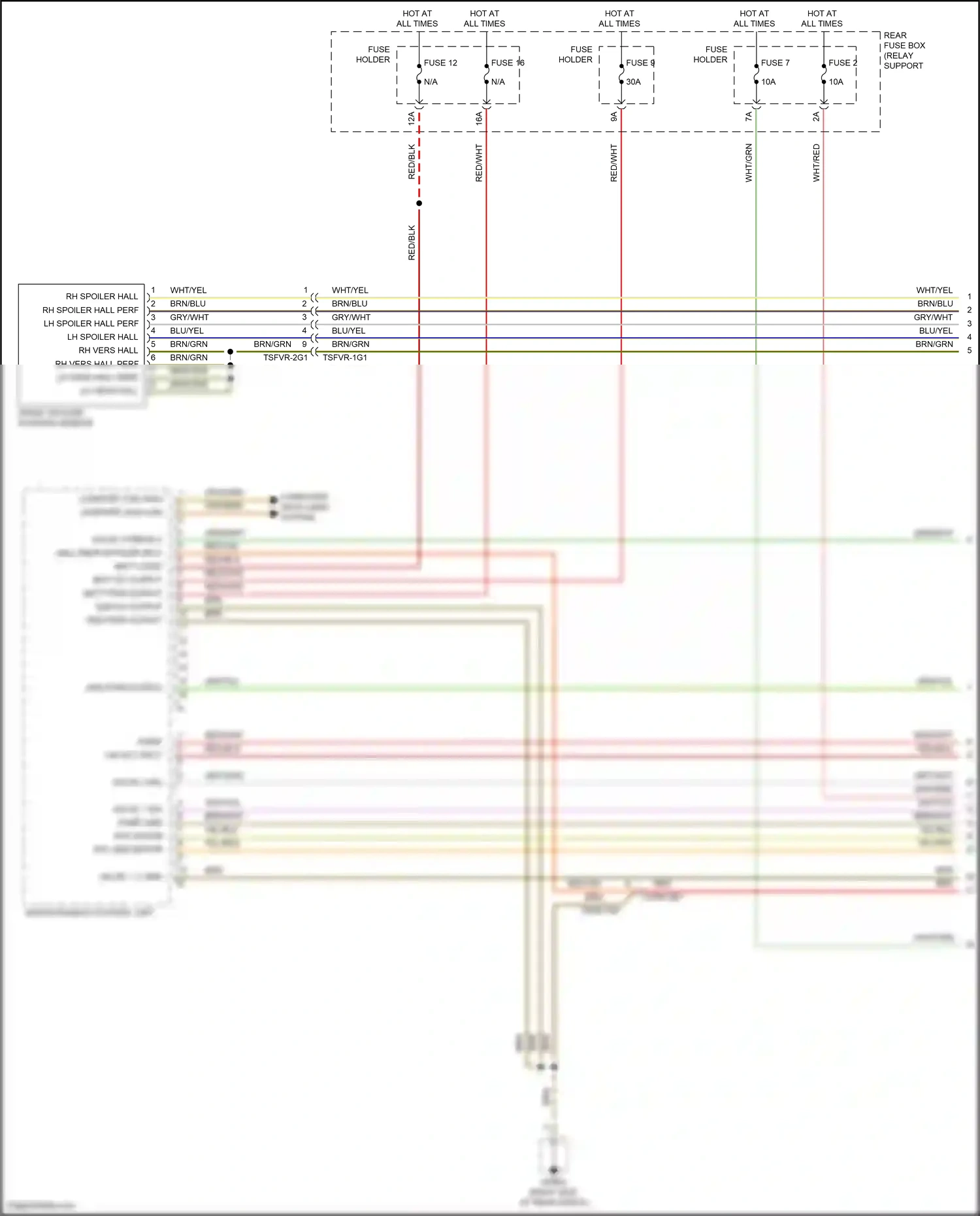 Wiring diagram front spoiler position sensor for Porsche 911 GT3 992 (2020-2024) (1 of 1)