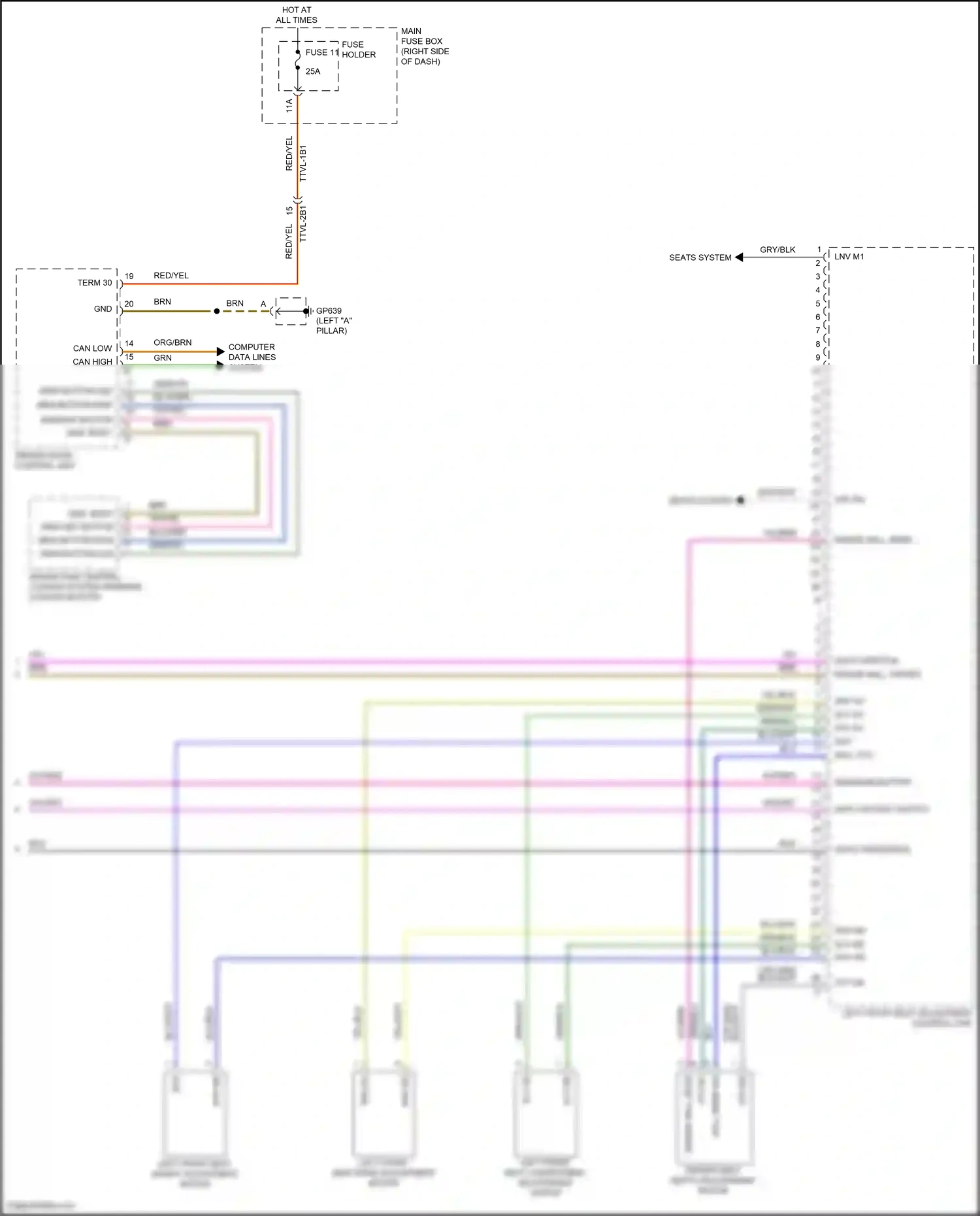 Wiring diagram mem button mod for Porsche 911 GT3 992 (2020-2024) (1 of 3)