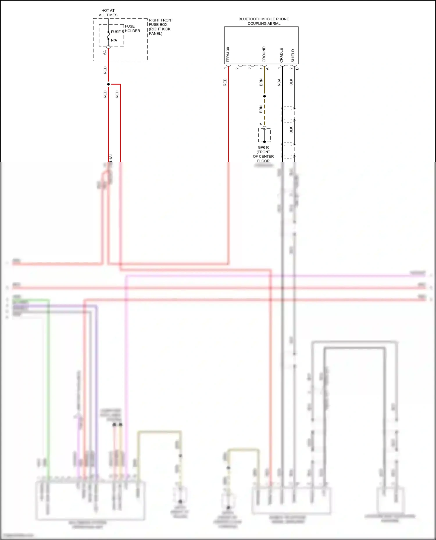 Wiring diagram multimedia system operating unit for Porsche 911 GT3 992 (2020-2024) (6 of 9)
