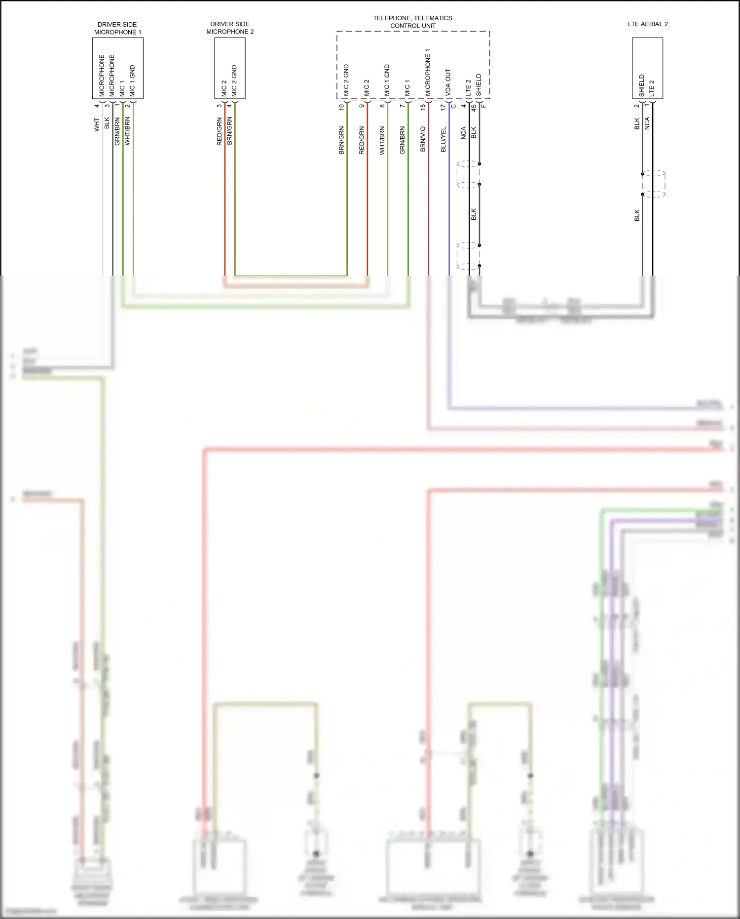 Wiring diagram right front mid-range speaker for Porsche 911 GT3 992 (2020-2024) (1 of 4)