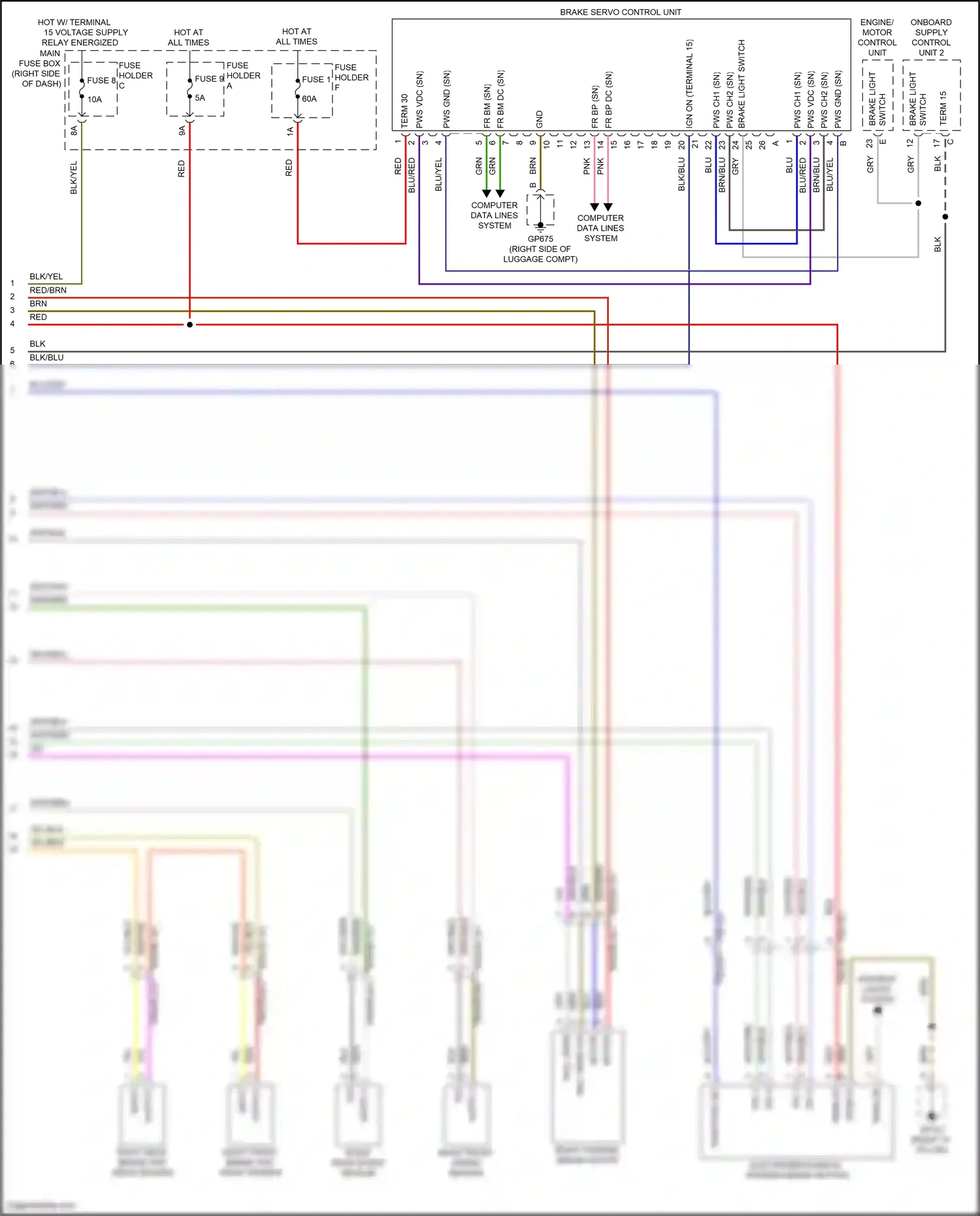 Wiring diagram right front speed sensor for Porsche 911 GT3 992 (2020-2024) (1 of 1)