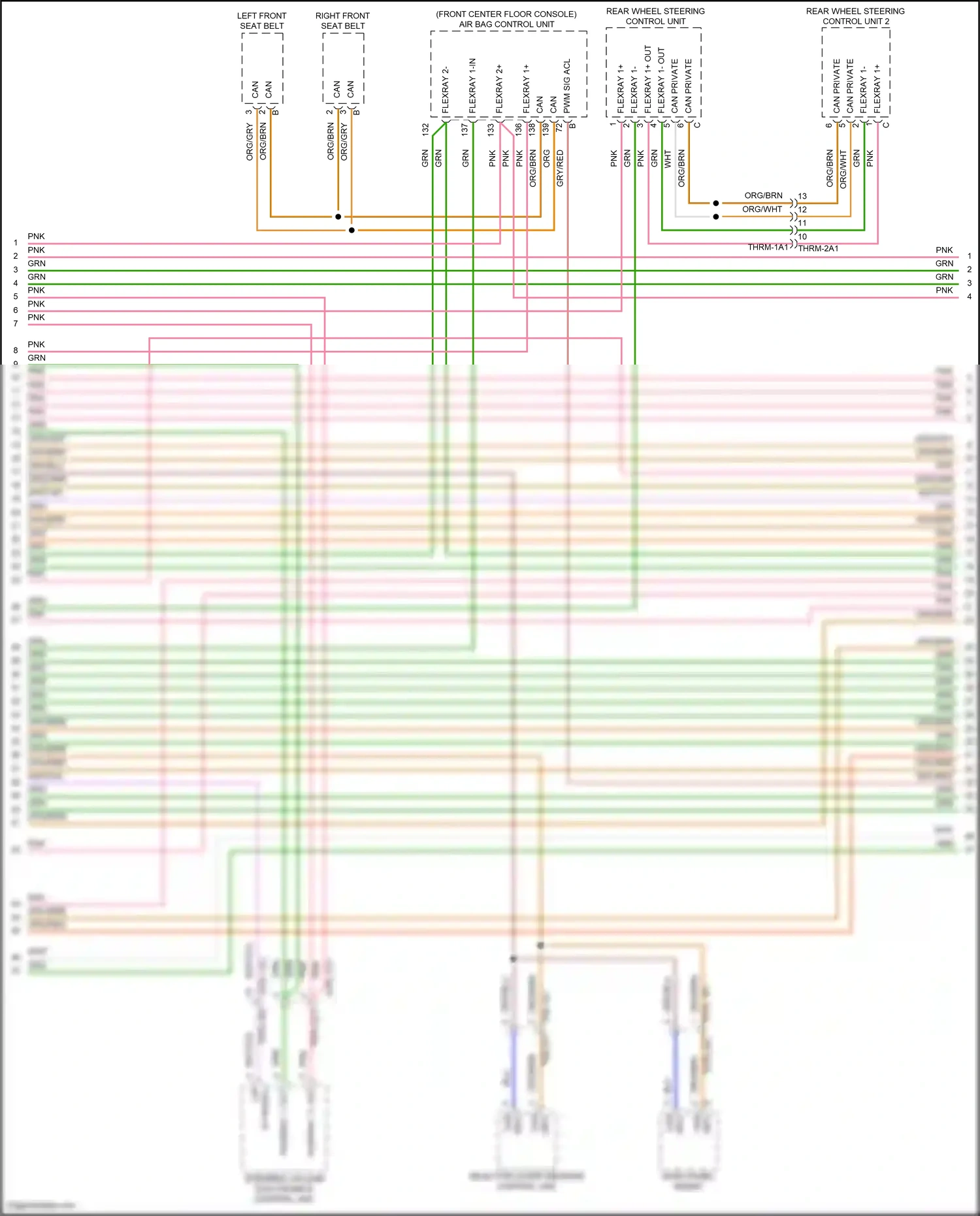 Wiring diagram steering column electronics control unit for Porsche 911 GT3 992 (2020-2024) (2 of 11)