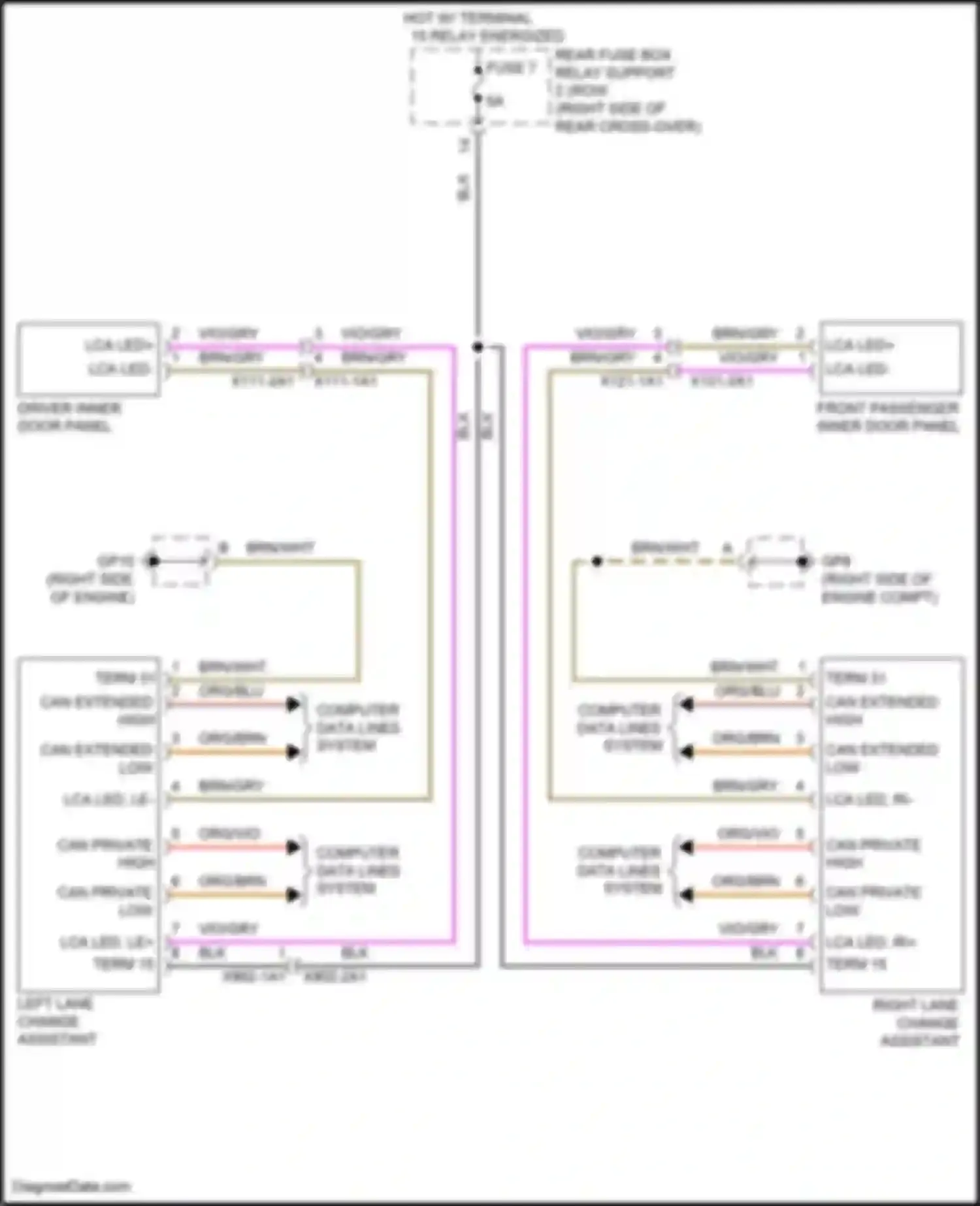 Wiring diagram computer data lines system for Porsche 911 Targa 4 991 facelift (2015-2019) (4 of 90)