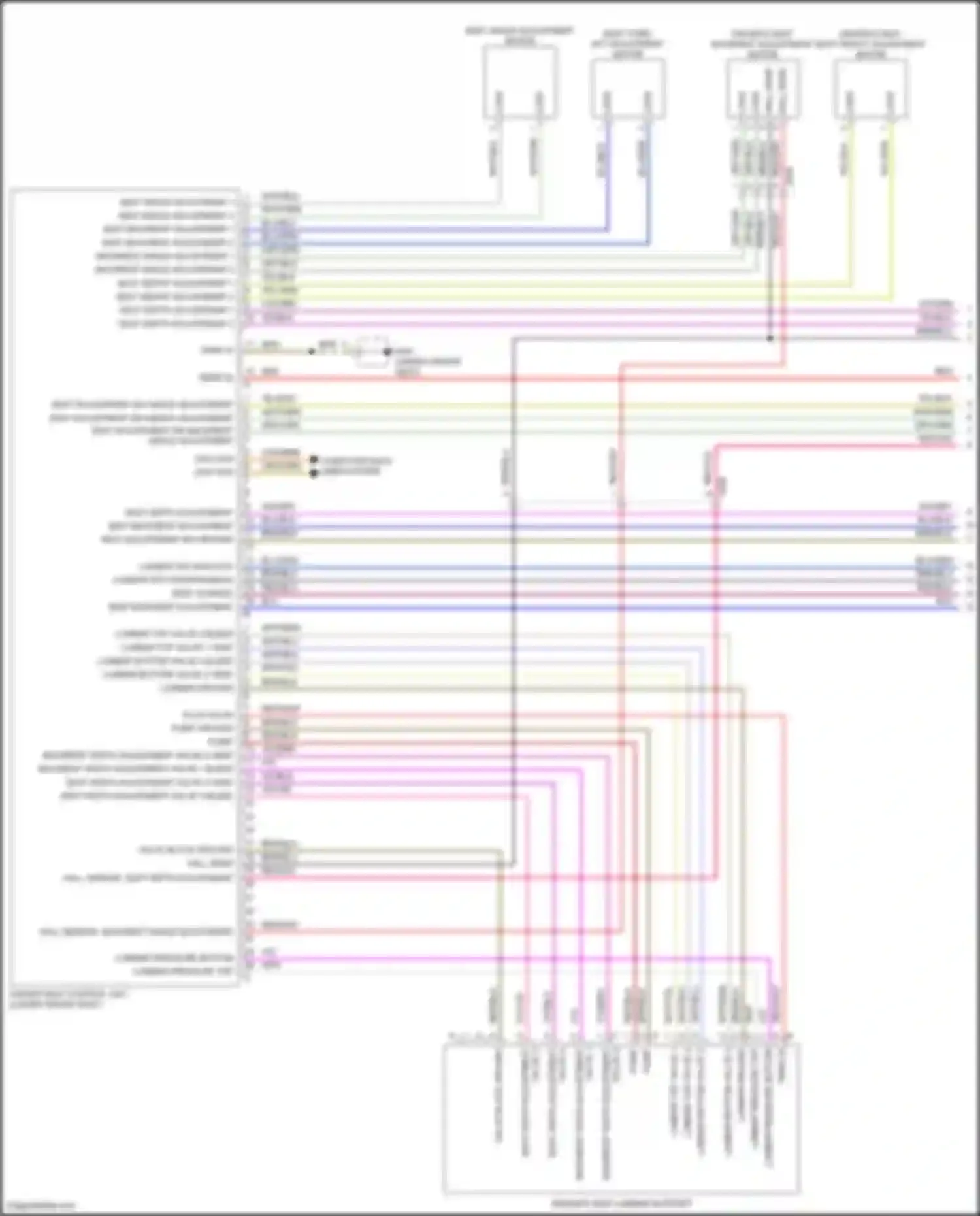 Wiring diagram lumbar sw forward/back for Porsche 911 Targa 4 991 facelift (2015-2019) (1 of 2)