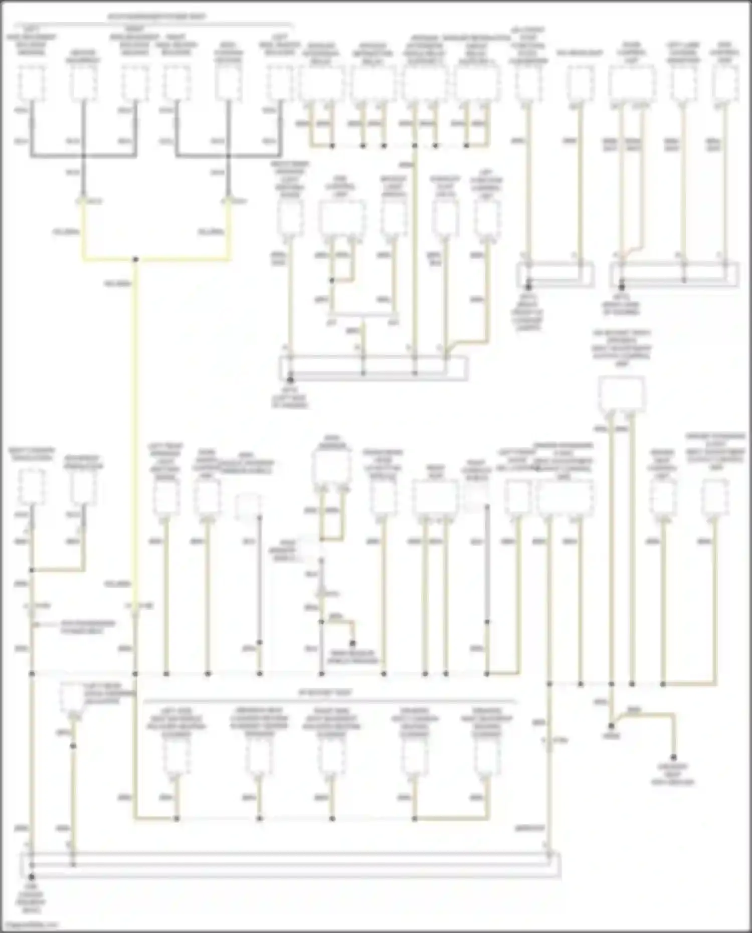 Wiring diagram right side backrest bolster heating for Porsche 911 Targa 4 991 facelift (2015-2019) (4 of 4)