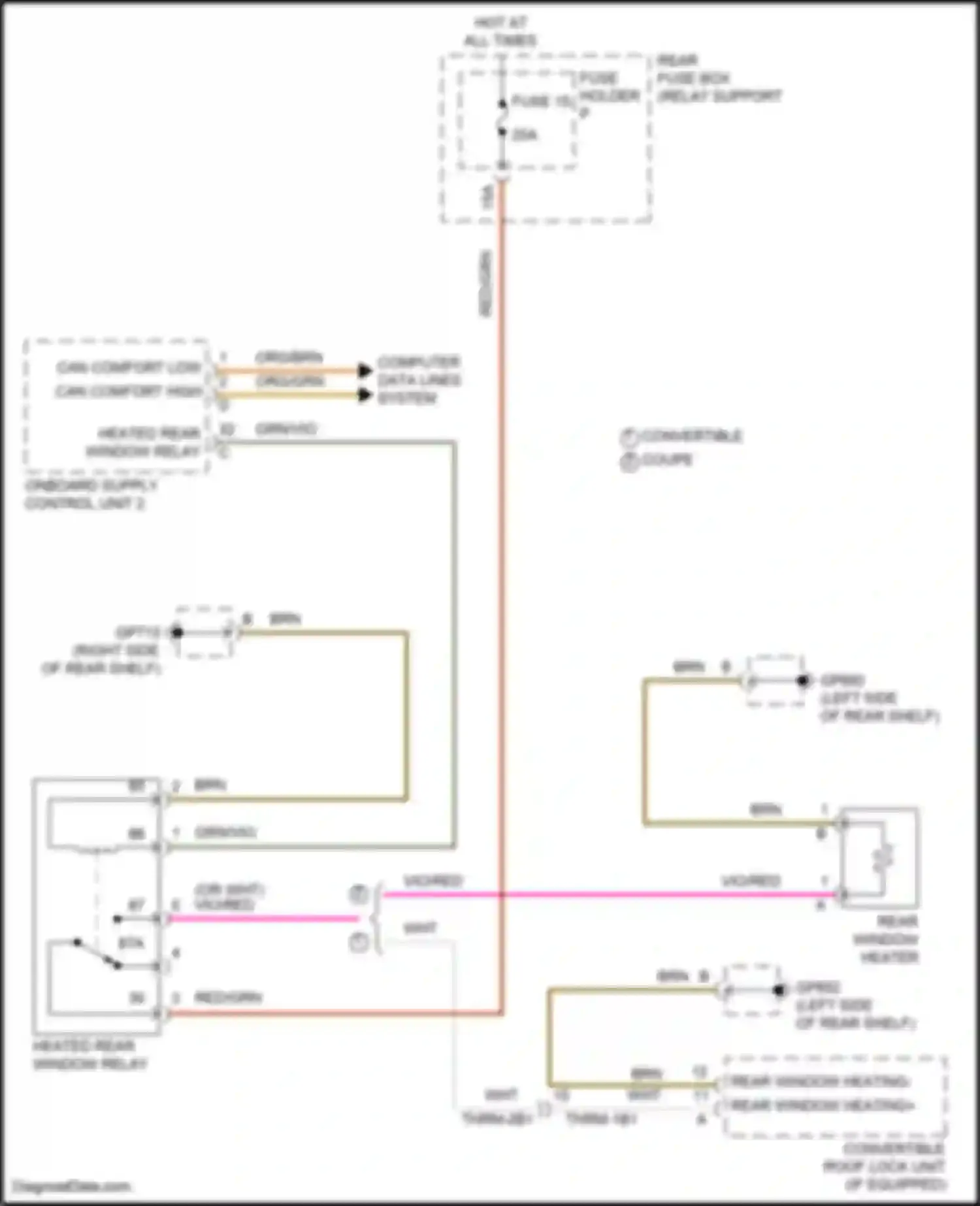Wiring diagram fuse 15 for Porsche 911 Targa 4 992 (2019-2024) (3 of 11)