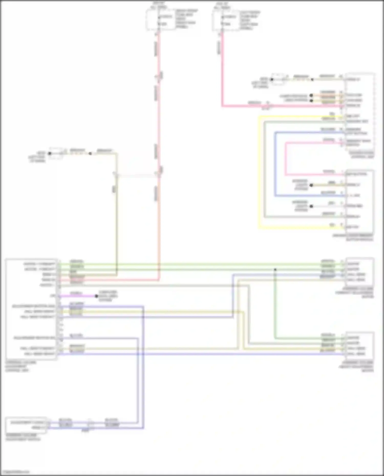 Wiring diagram steering column adjustment control unit for Porsche 911 Targa 4S 991 facelift (2015-2019) (3 of 3)