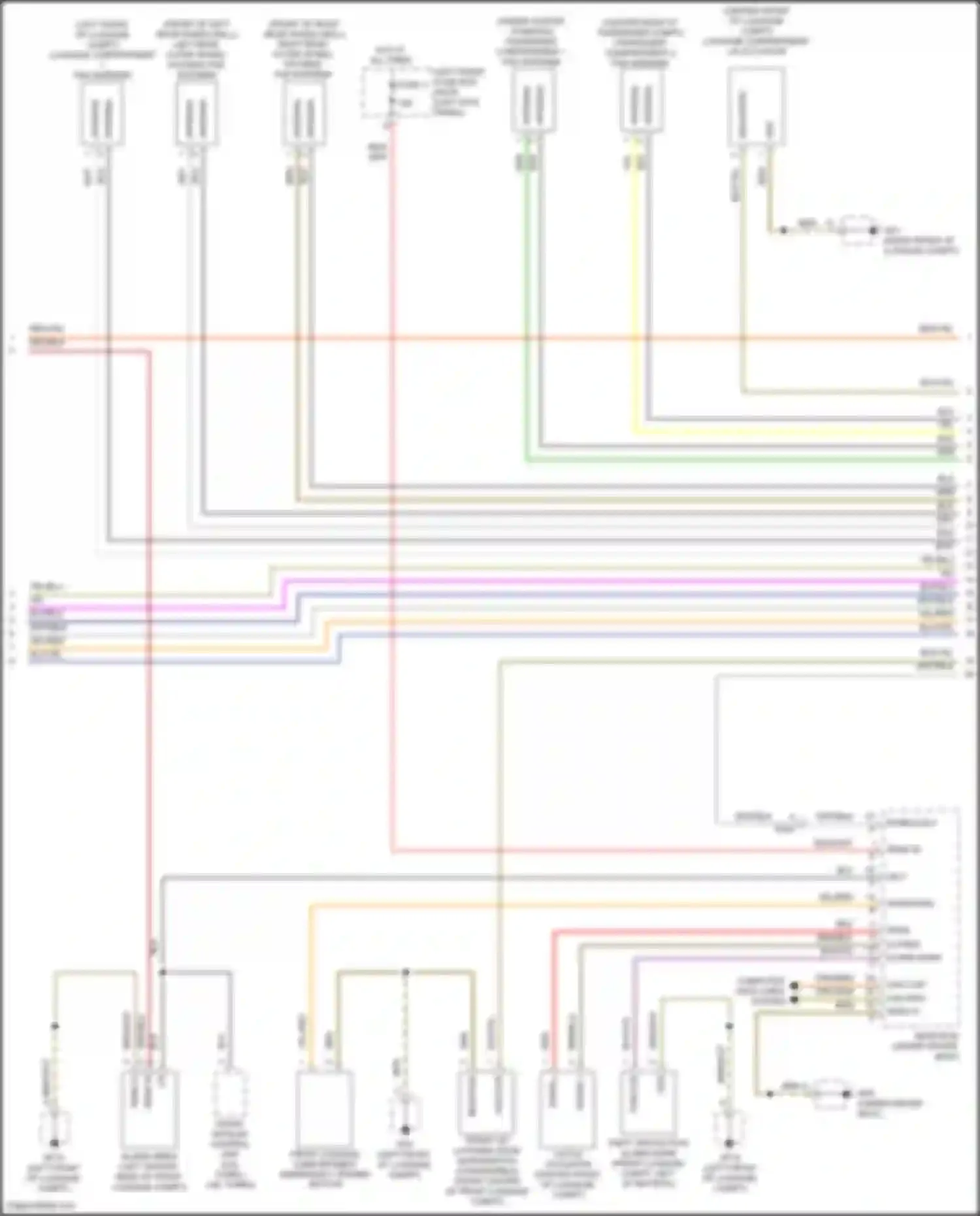 Wiring diagram front lid latching hook microswitch for Porsche 911 Turbo 991 facelift (2016-2020) (1 of 3)