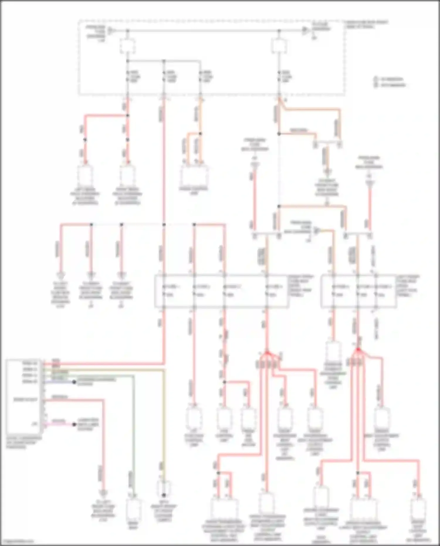 Wiring diagram front passenger standard 2-way seat adjustment output control unit for Porsche 911 Turbo 991 facelift (2016-2020) (3 of 3)