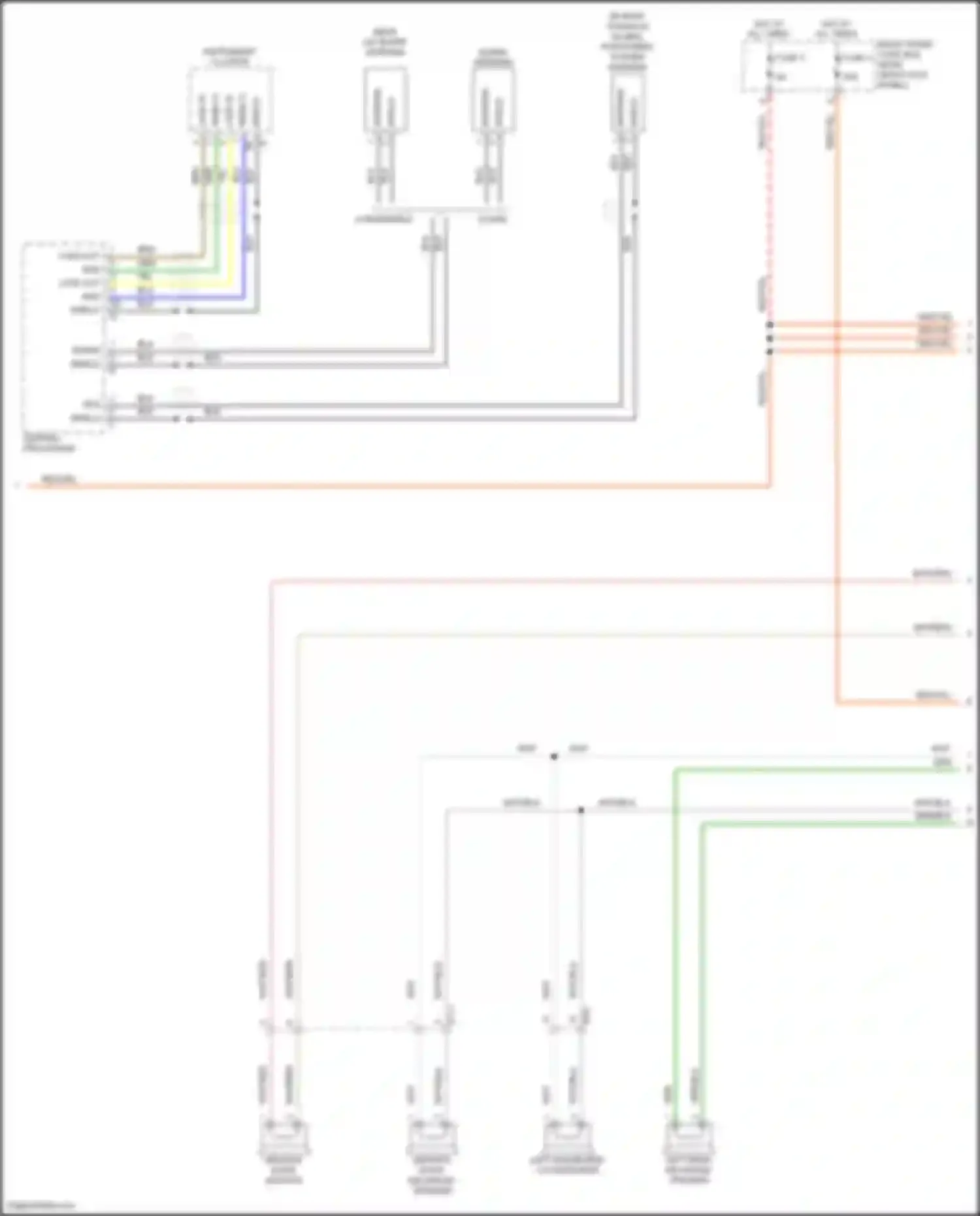 Wiring diagram left dashboard loudspeaker for Porsche 911 Turbo 991 facelift (2016-2020) (2 of 6)