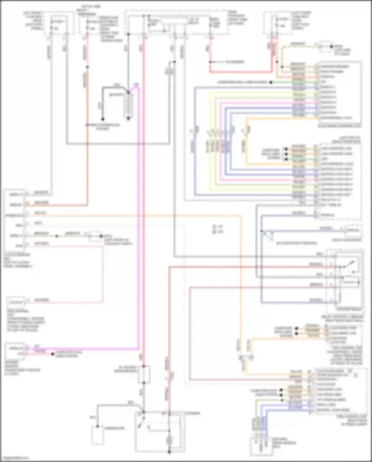 Wiring diagram main fuse box for Porsche 911 Turbo 991 facelift (2016-2020) (10 of 13)