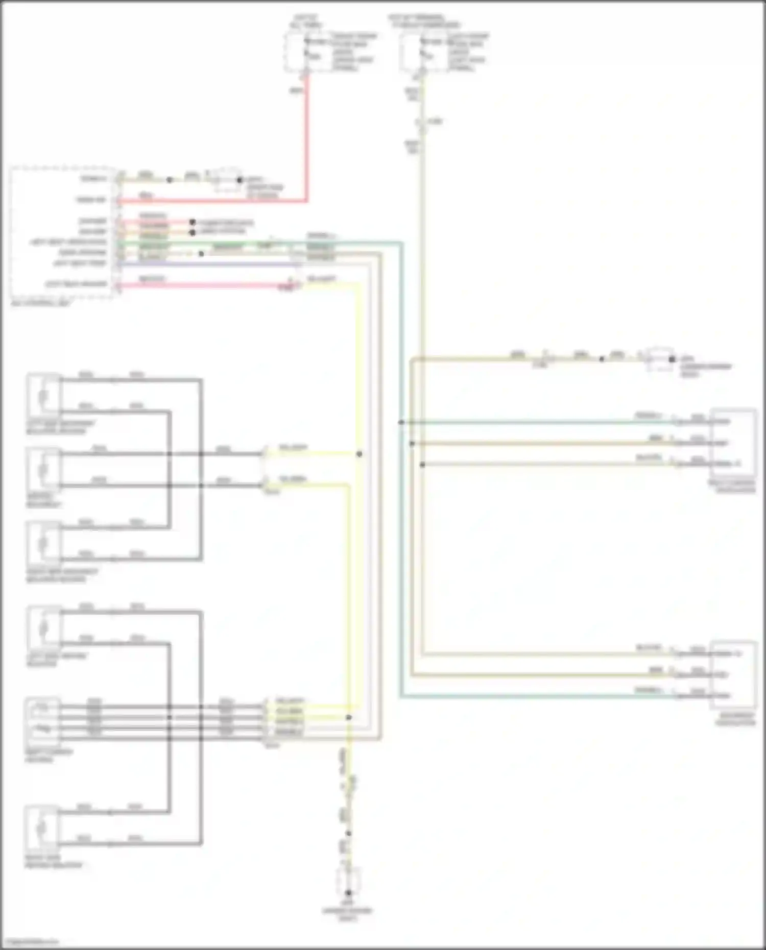 Wiring diagram right end of dash) for Porsche 911 Turbo 991 facelift (2016-2020) (3 of 40)