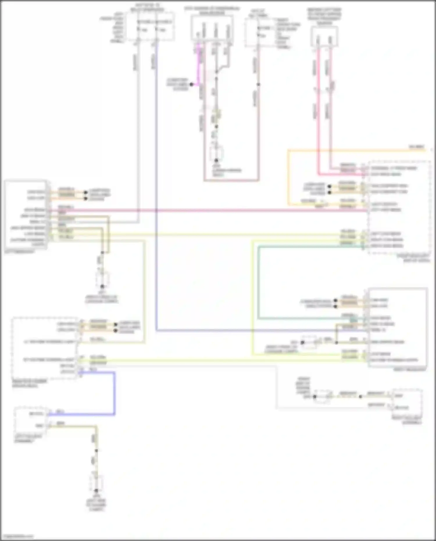Wiring diagram right low beam for Porsche 911 Turbo 991 facelift (2016-2020) (1 of 2)