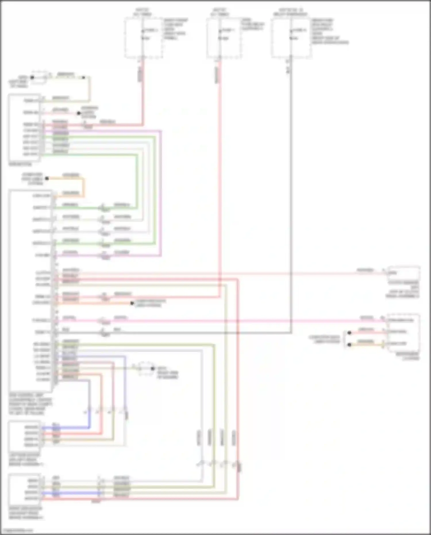 Wiring diagram (right side of engine for Porsche 911 Turbo 991 facelift (2016-2020) (2 of 7)