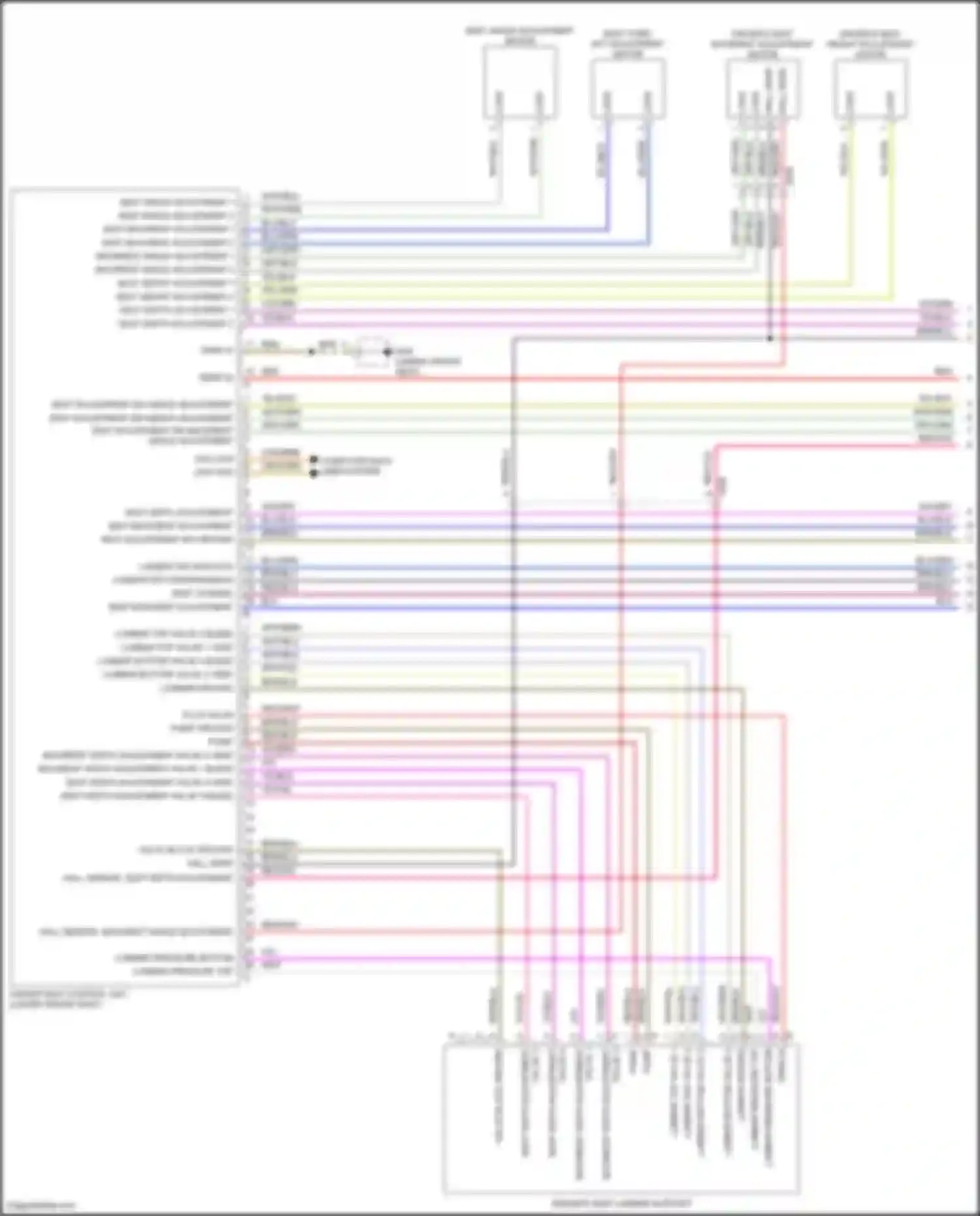 Wiring diagram seat height adjustment 2 for Porsche 911 Turbo 991 facelift (2016-2020) (1 of 2)