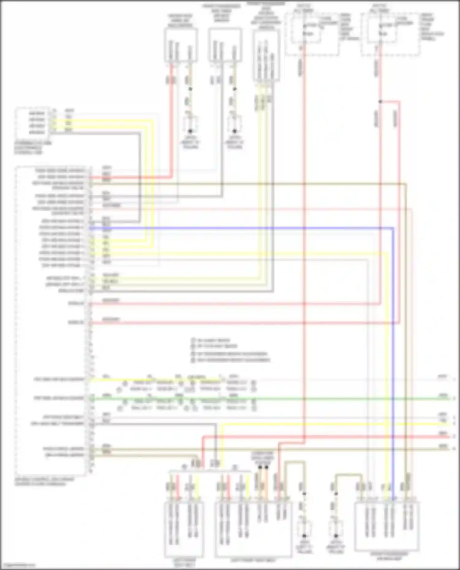 Wiring diagram front passenger air bag unit for Porsche 911 Turbo 992 (2018-2024) (2 of 2)