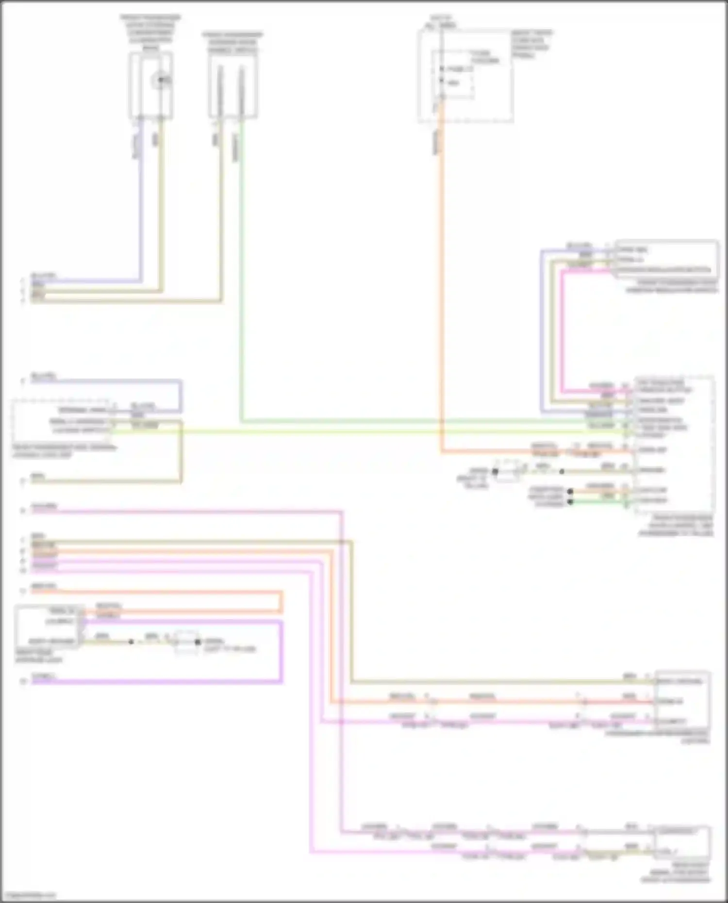 Wiring diagram microswitch 1 for Porsche 911 Turbo 992 (2018-2024) (2 of 2)