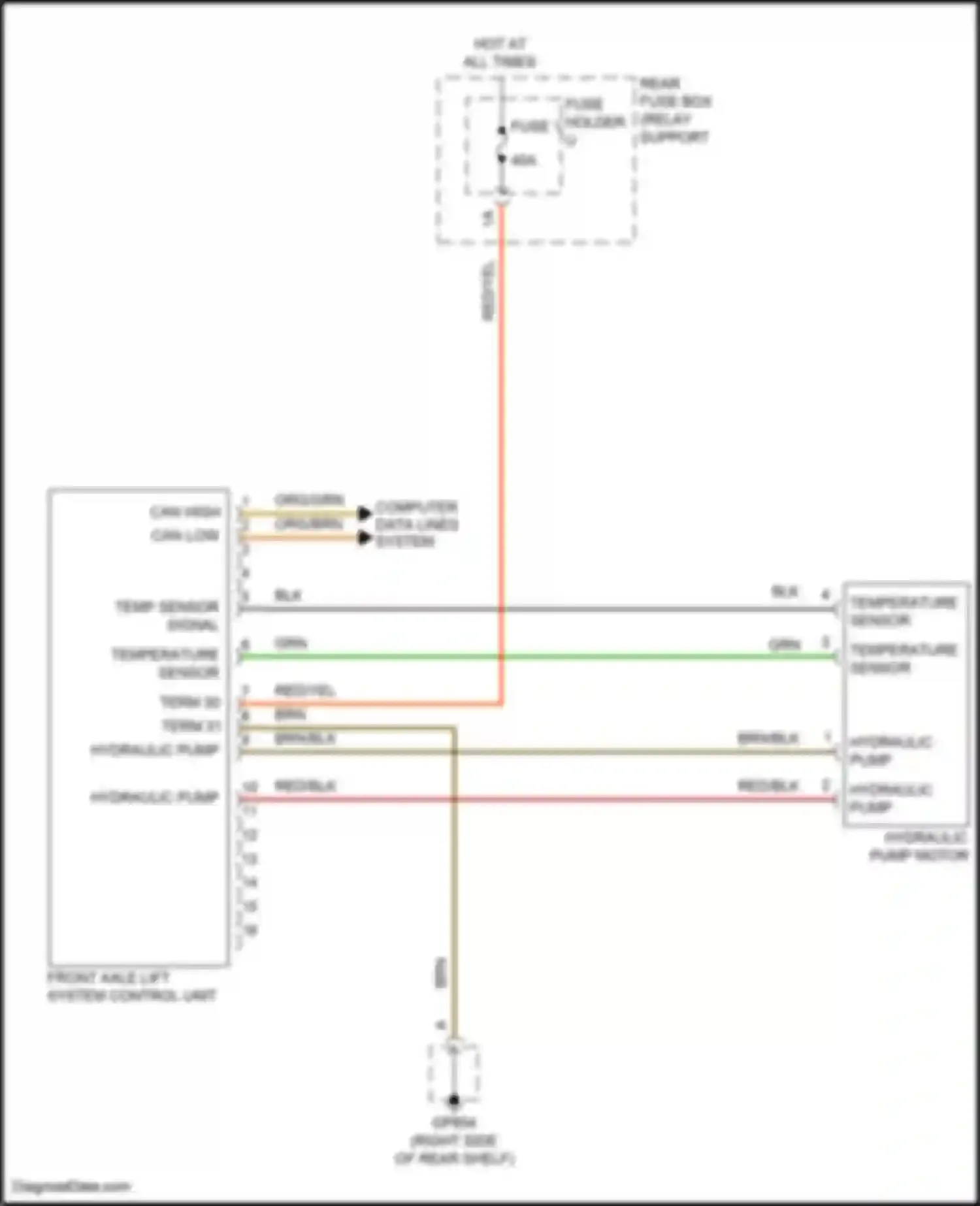Wiring diagram temperature sensor for Porsche 911 Turbo 992 (2018-2024) (4 of 4)