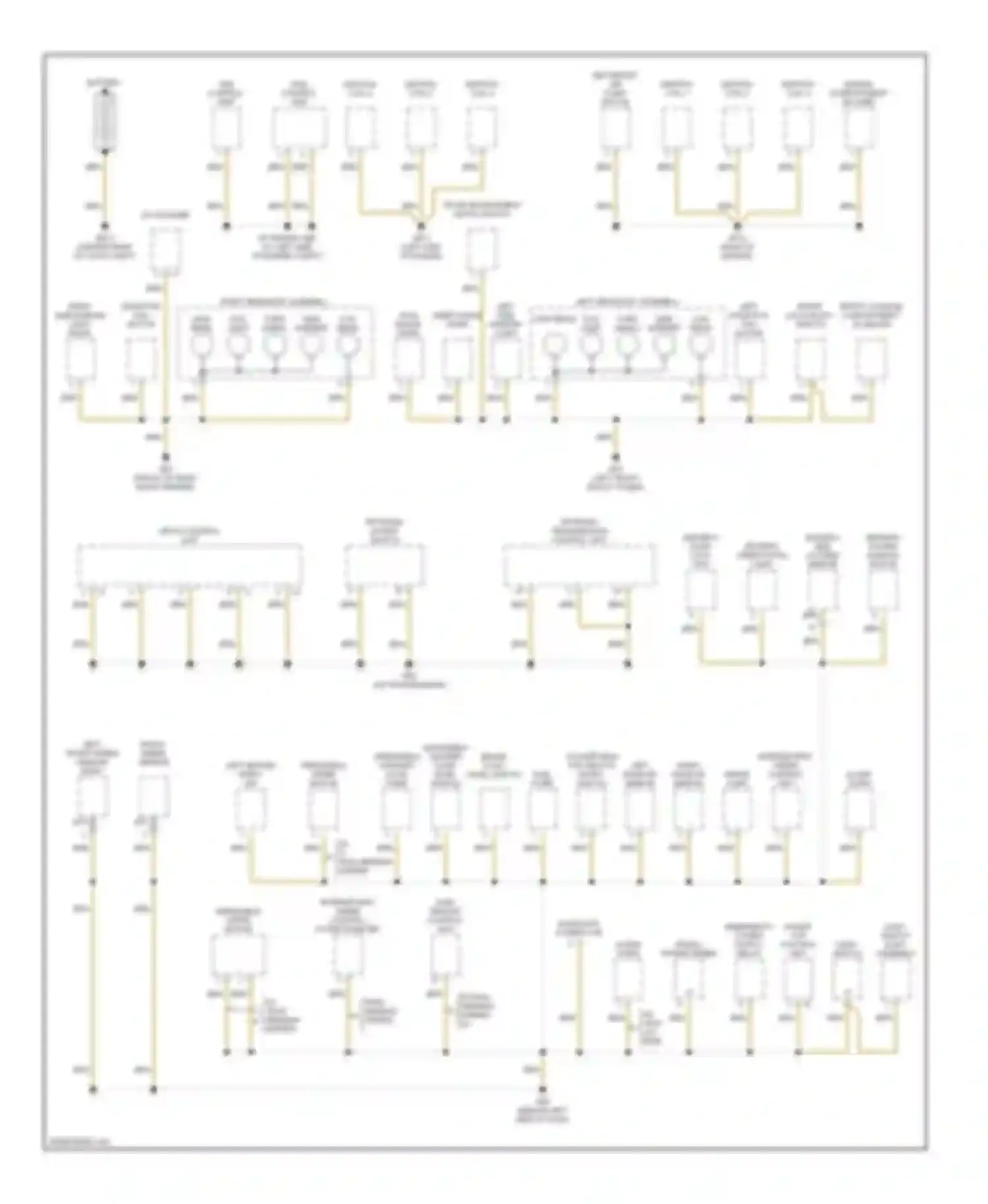 Boxster Porsche 986 facelift (2002-2004): Ground distribution circuit (1 of 3)