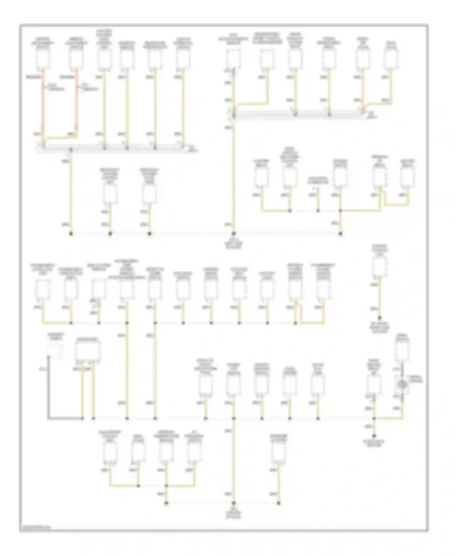 Boxster Porsche 986 facelift (2002-2004): Ground distribution circuit (2 of 3)