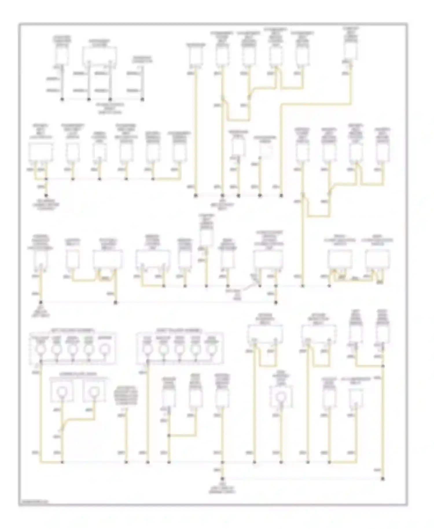 Boxster Porsche 986 facelift (2002-2004): Ground distribution circuit (3 of 3)