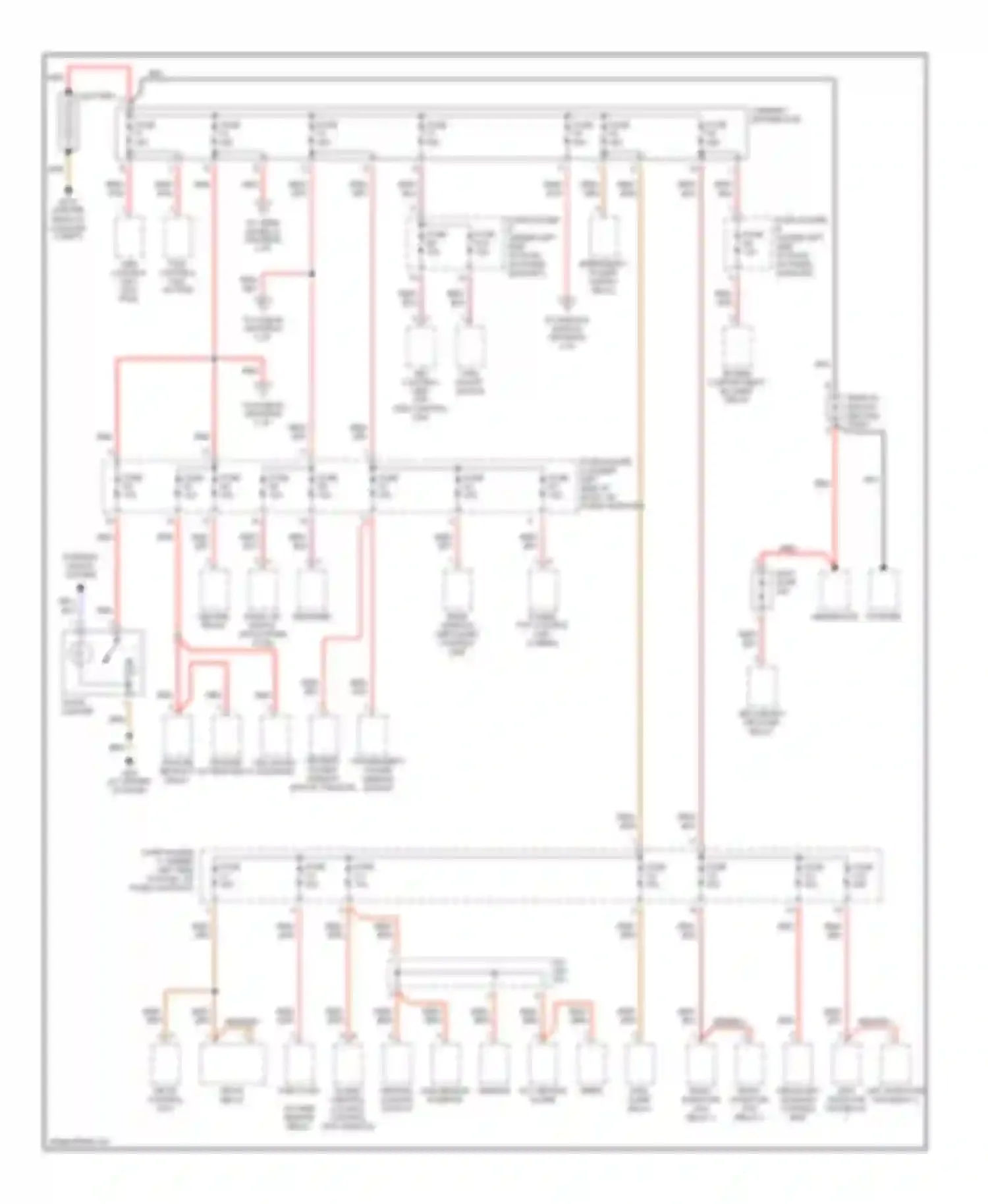 Boxster Porsche 986 facelift (2002-2004): Power distribution circuit (1 of 3)