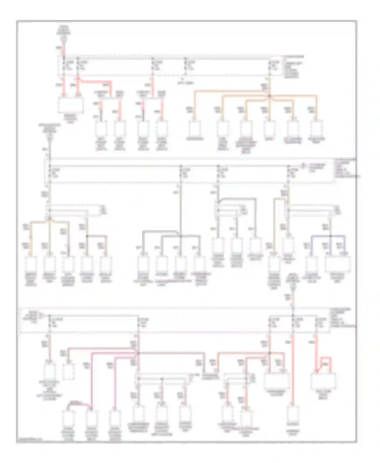 Boxster Porsche 986 facelift (2002-2004): Power distribution circuit (3 of 3)