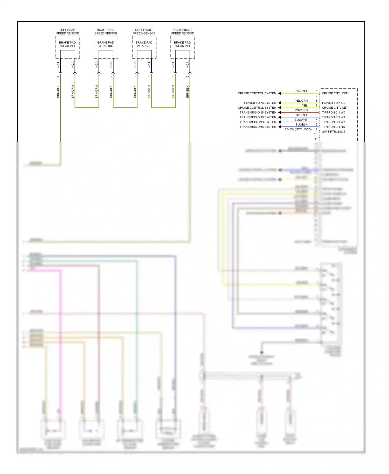 Porsche Boxster 986 facelift (2002-2004) alarm system/ locking locking system control unit wiring diagram  (1 of 1)