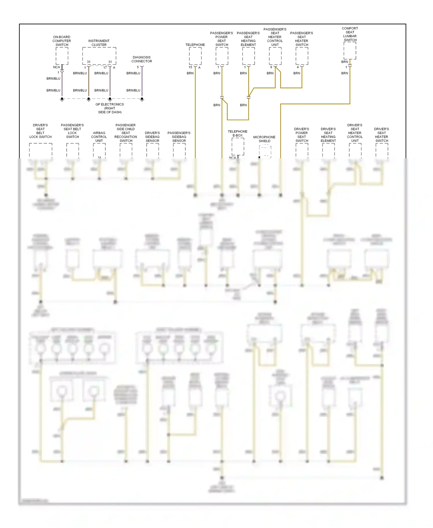 Porsche Boxster 986 facelift (2002-2004) memory system control unit wiring diagram  (3 of 6)