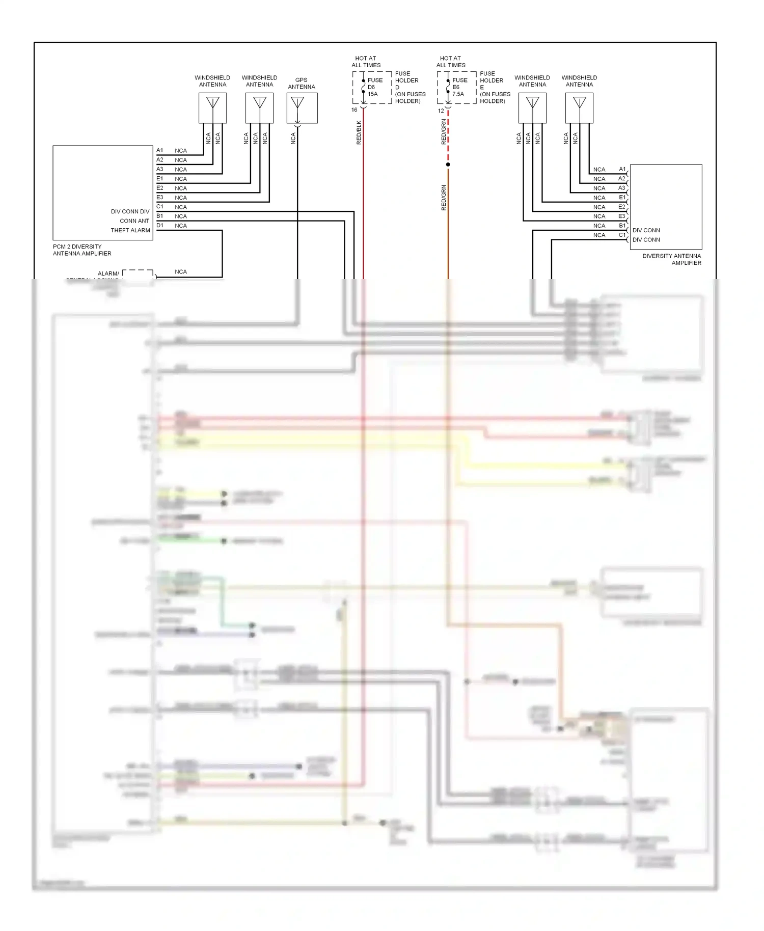 Porsche Boxster 986 facelift (2002-2004) memory system wiring diagram  (3 of 6)