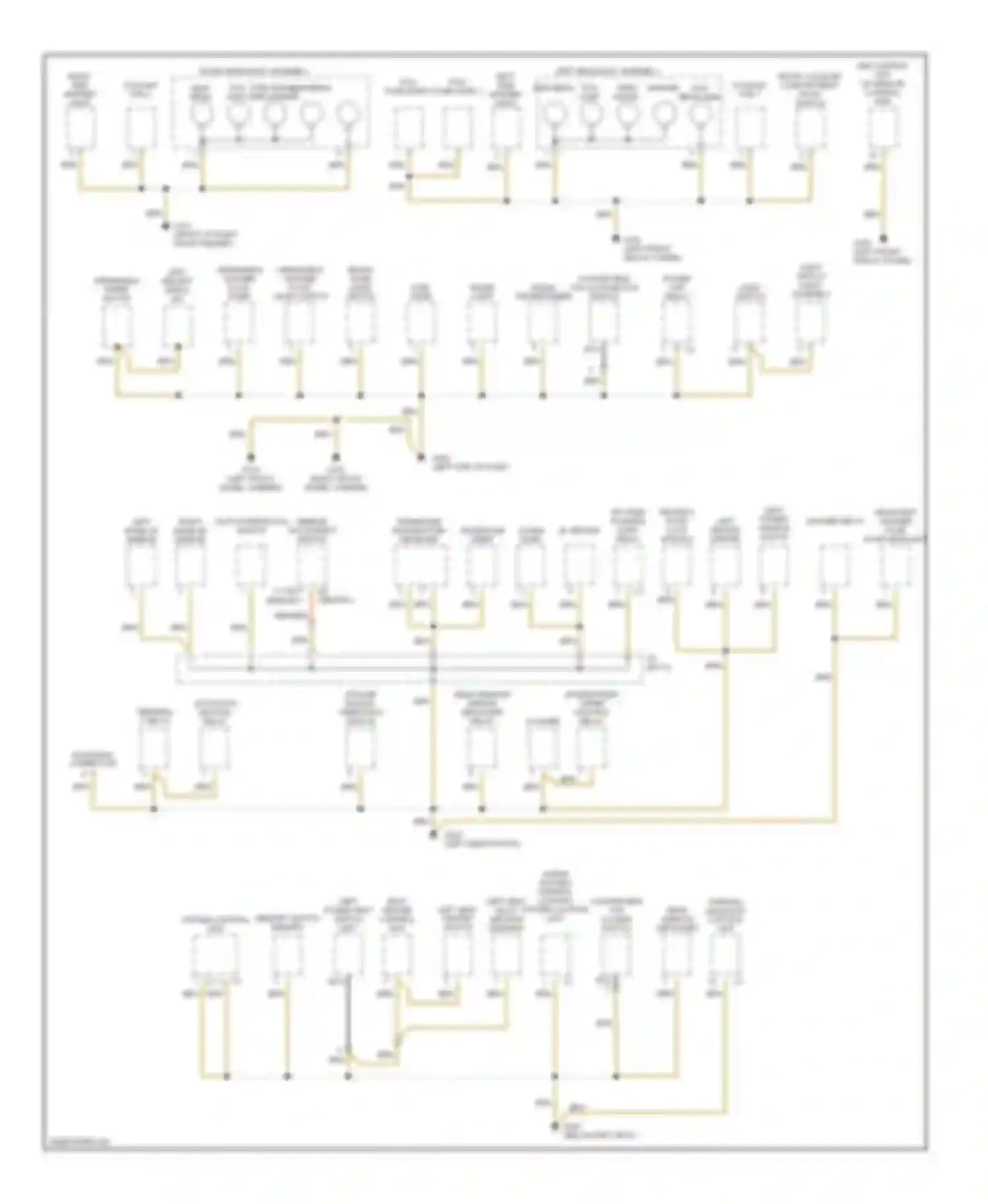 Boxster Porsche 986 (1996-2002): Ground distribution circuit (1 of 3)