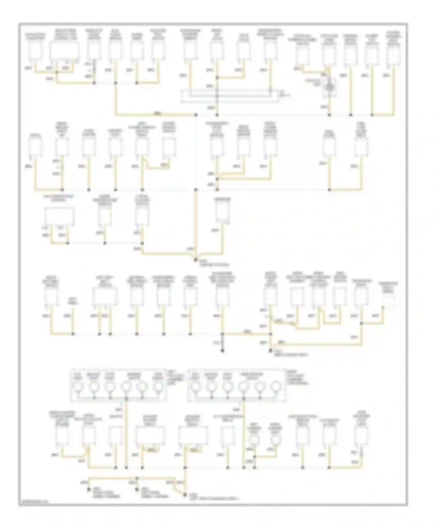 Boxster Porsche 986 (1996-2002): Ground distribution circuit (2 of 3)