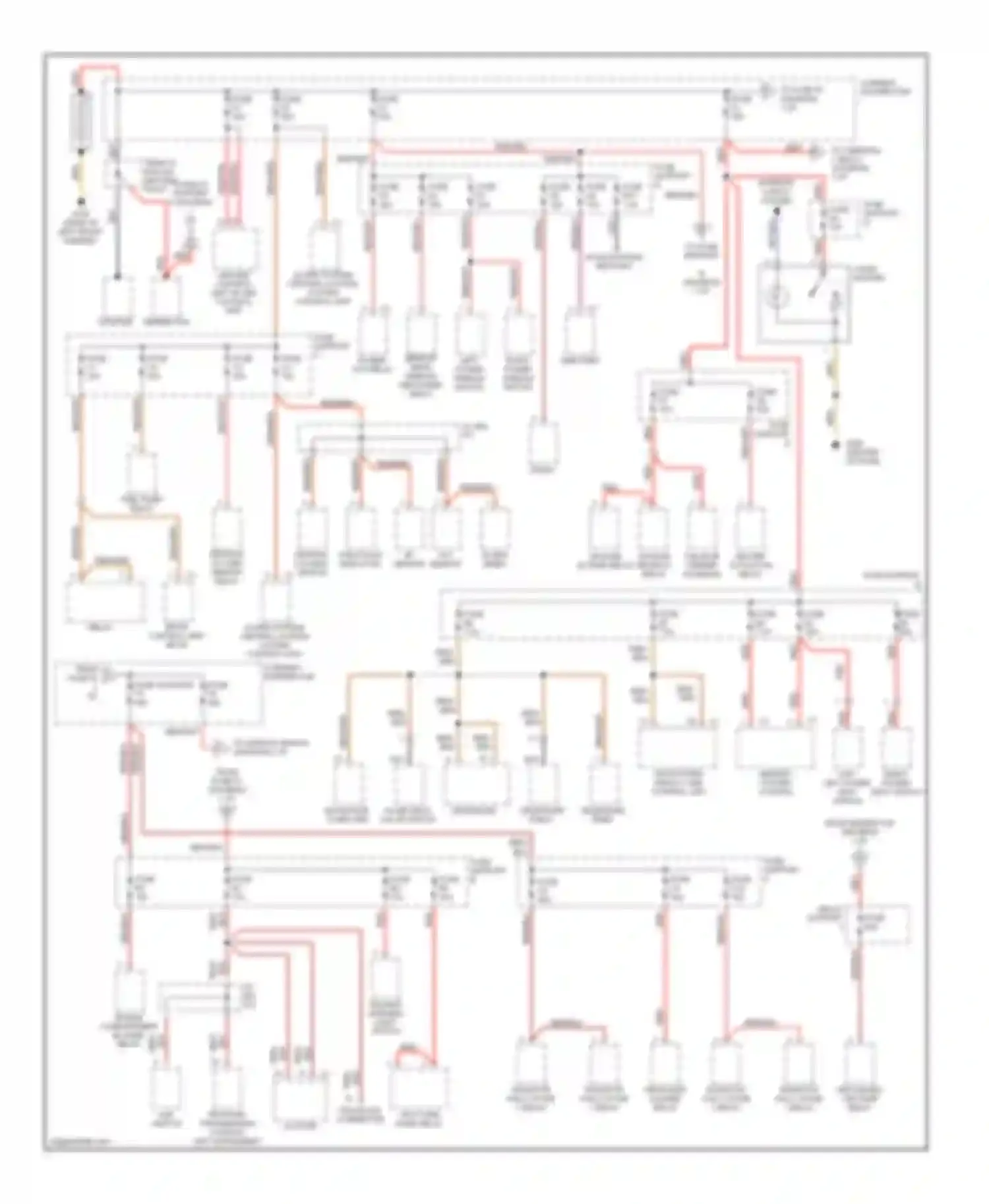 Boxster Porsche 986 (1996-2002): Power distribution circuit (1 of 2)