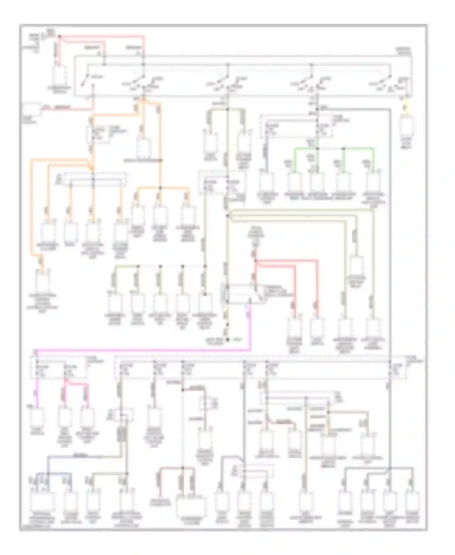 Boxster Porsche 986 (1996-2002): Power distribution circuit (2 of 2)