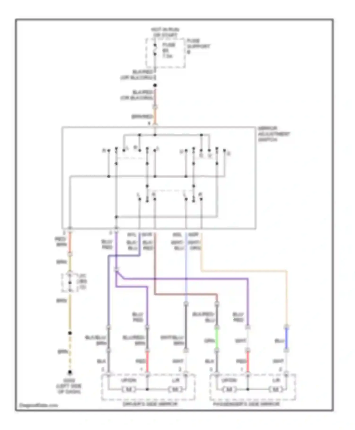 Boxster Porsche 986 (1996-2002): Power mirror circuit