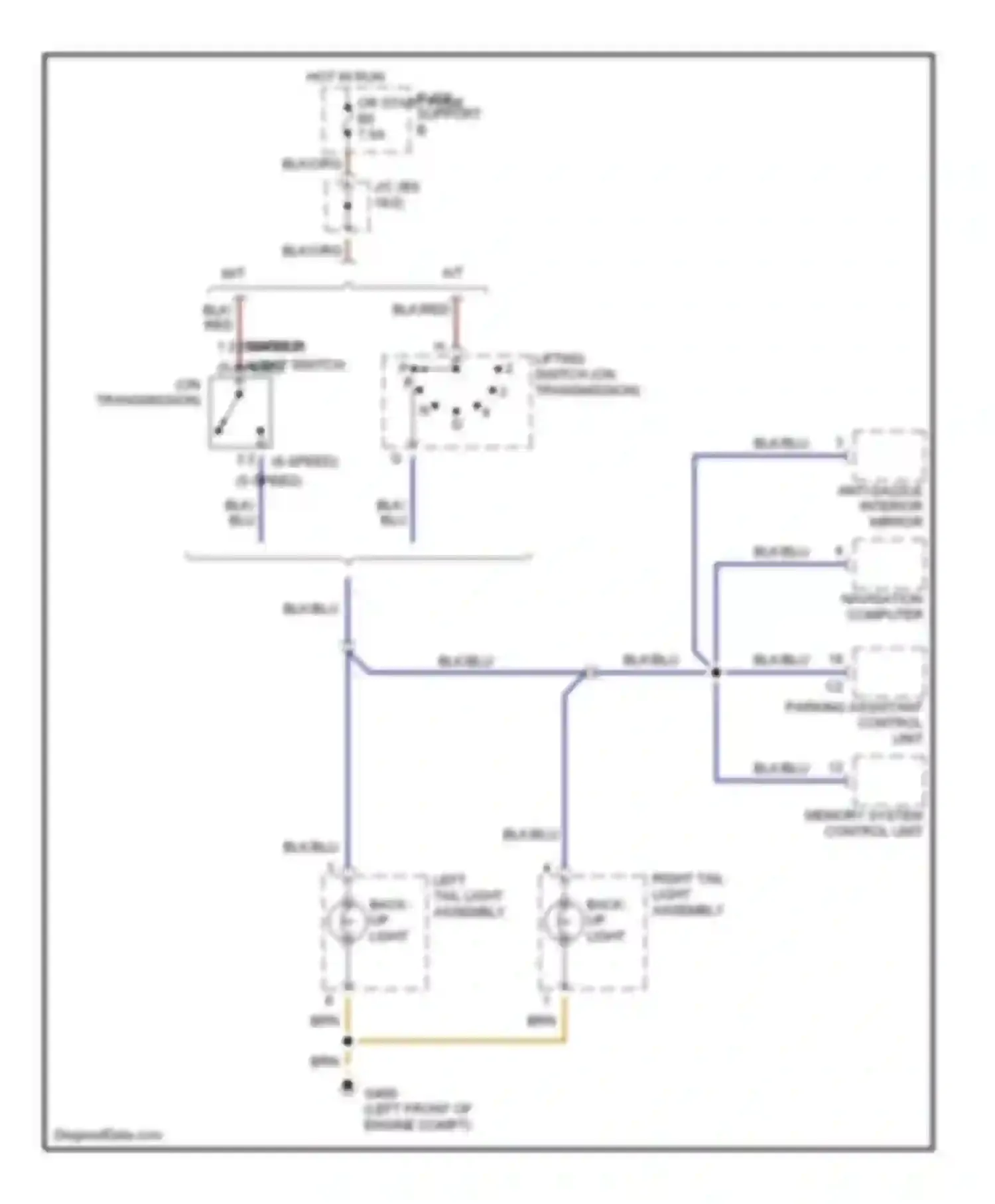 Wiring diagram blk/org for Porsche Boxster 986 (1996-2002) (3 of 12)