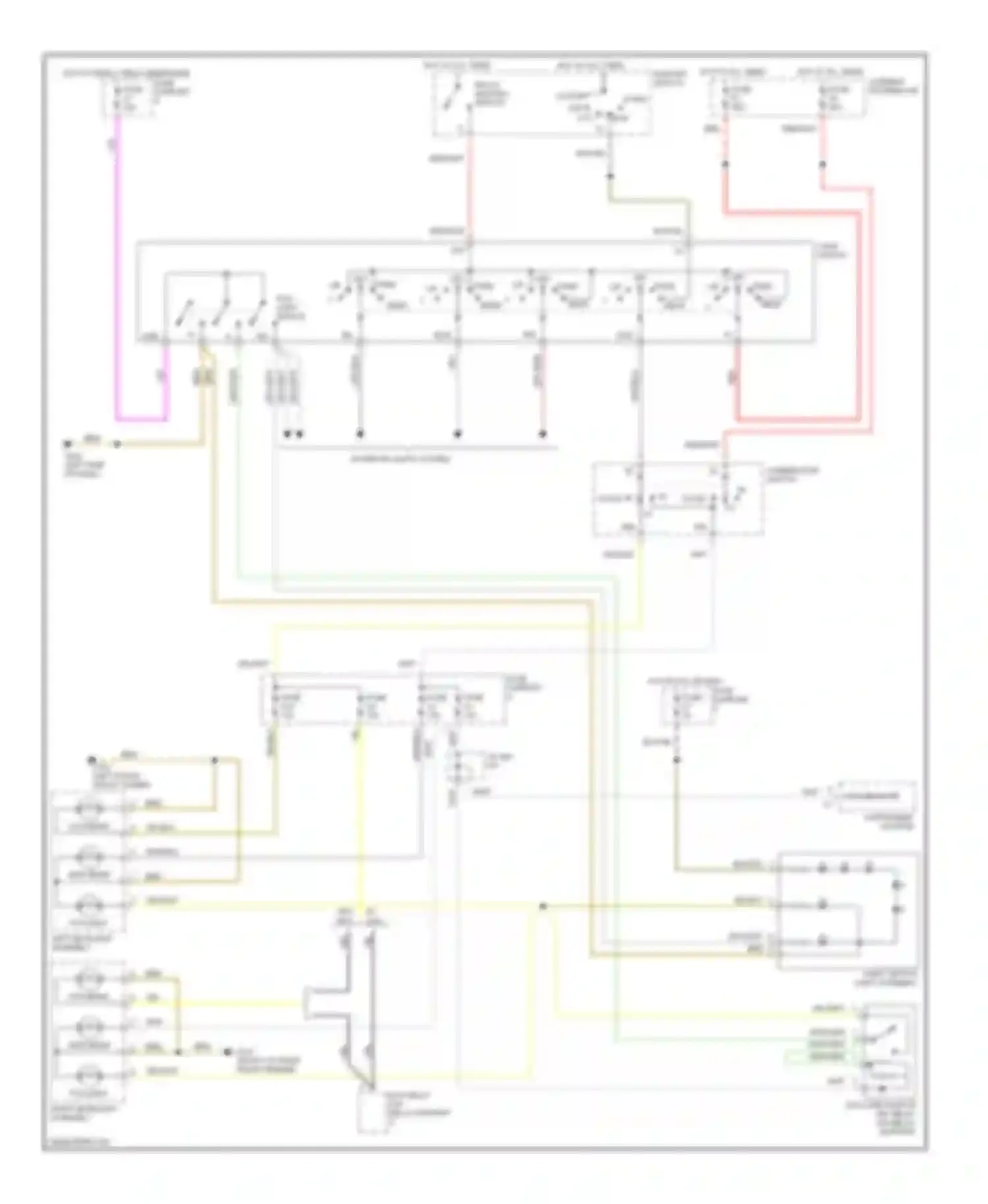 Wiring diagram fog light switch for Porsche Boxster 986 (1996-2002) (3 of 3)