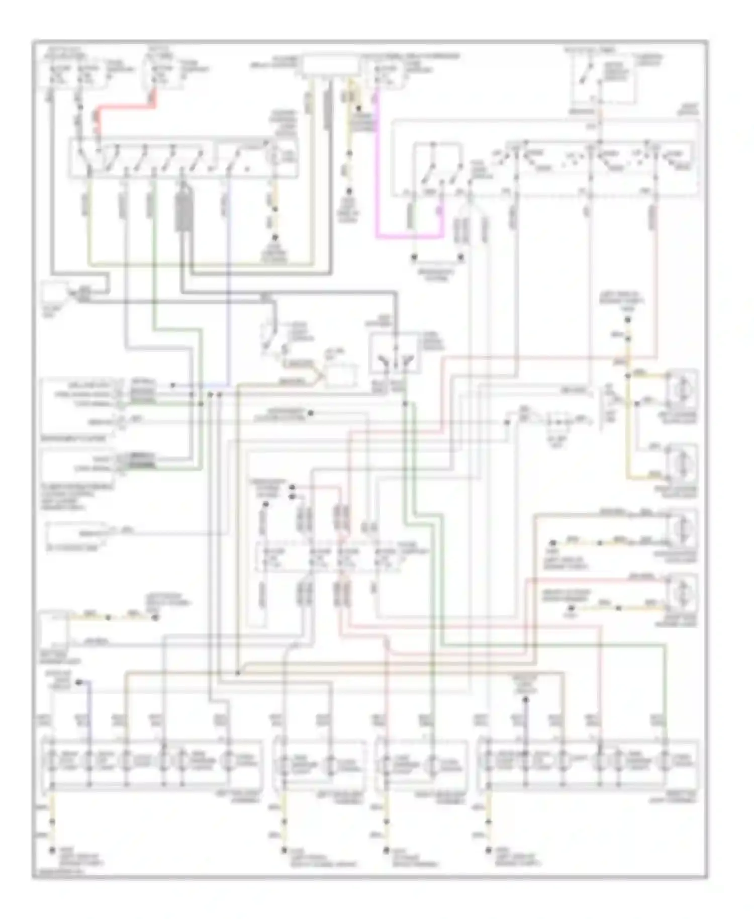 Wiring diagram headlights system for Porsche Boxster 986 (1996-2002) (1 of 2)